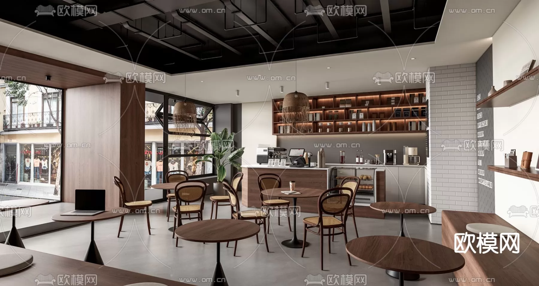 WABI SABI STYLE 3D MODELS – COFFEE SHOP – 0002