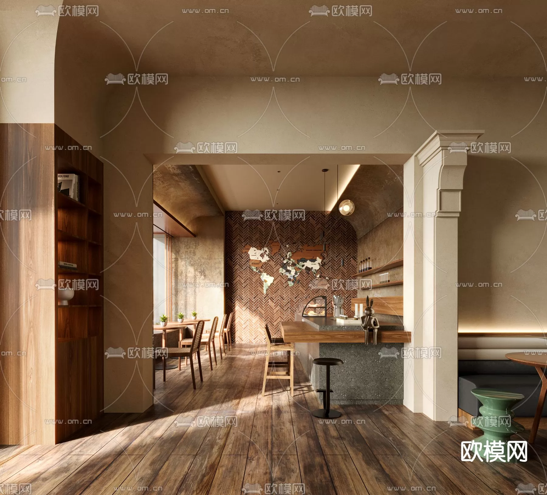 WABI SABI STYLE 3D MODELS – COFFEE SHOP – 0003