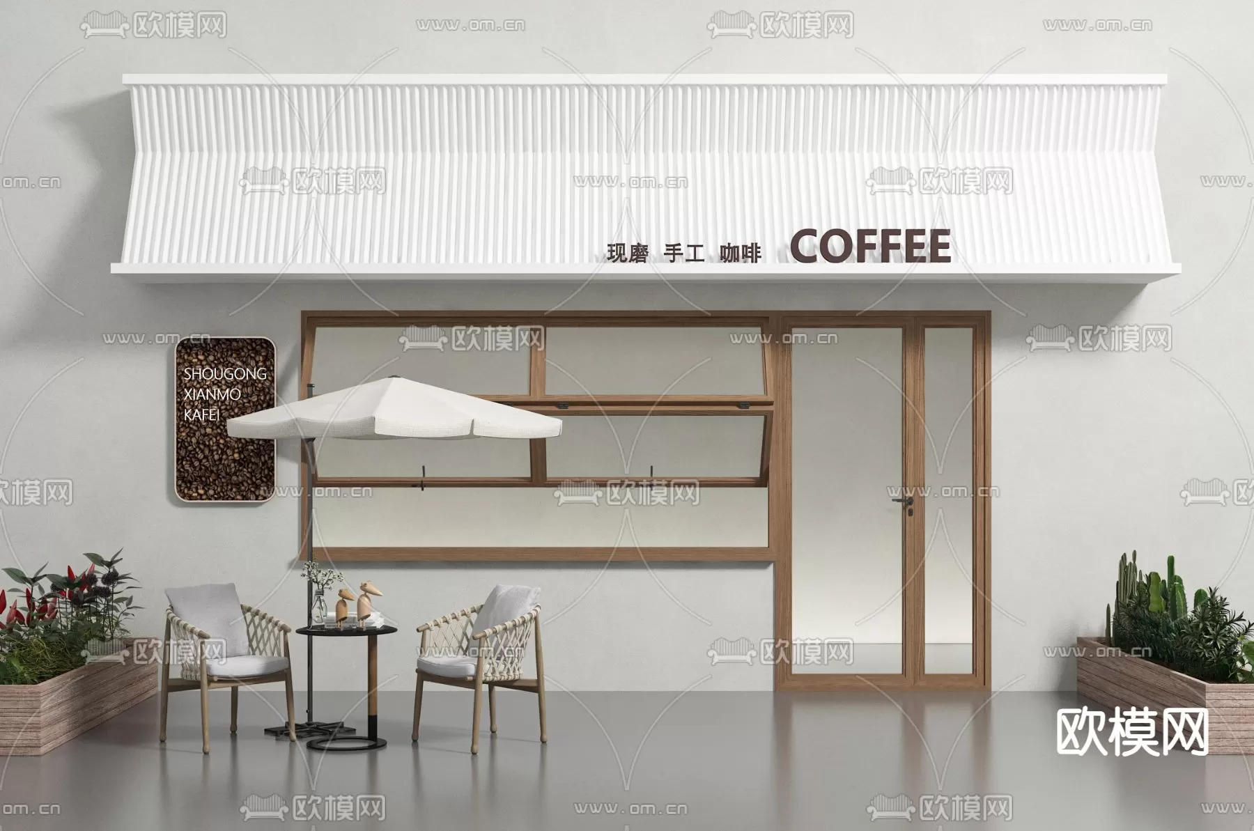 WABI SABI STYLE 3D MODELS – COFFEE SHOP – 0004