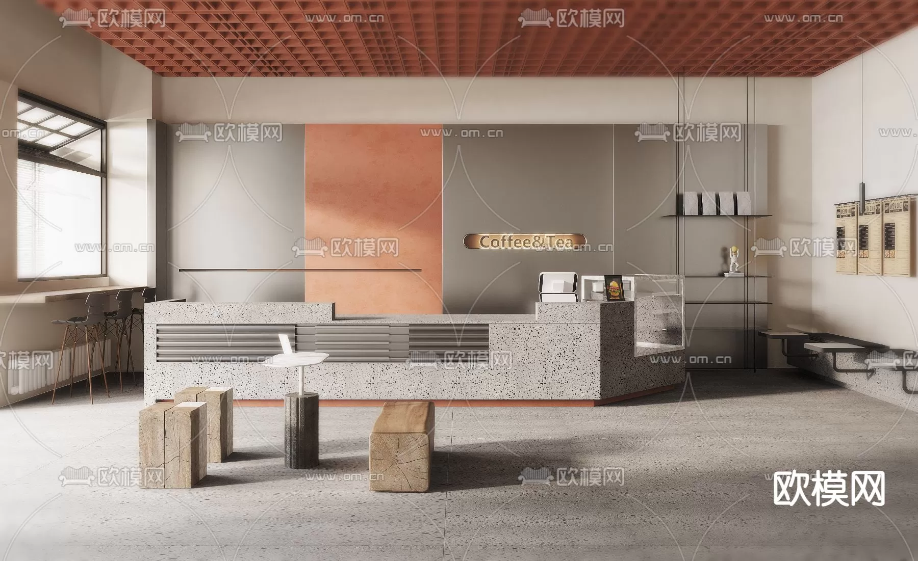 WABI SABI STYLE 3D MODELS – COFFEE SHOP – 0006