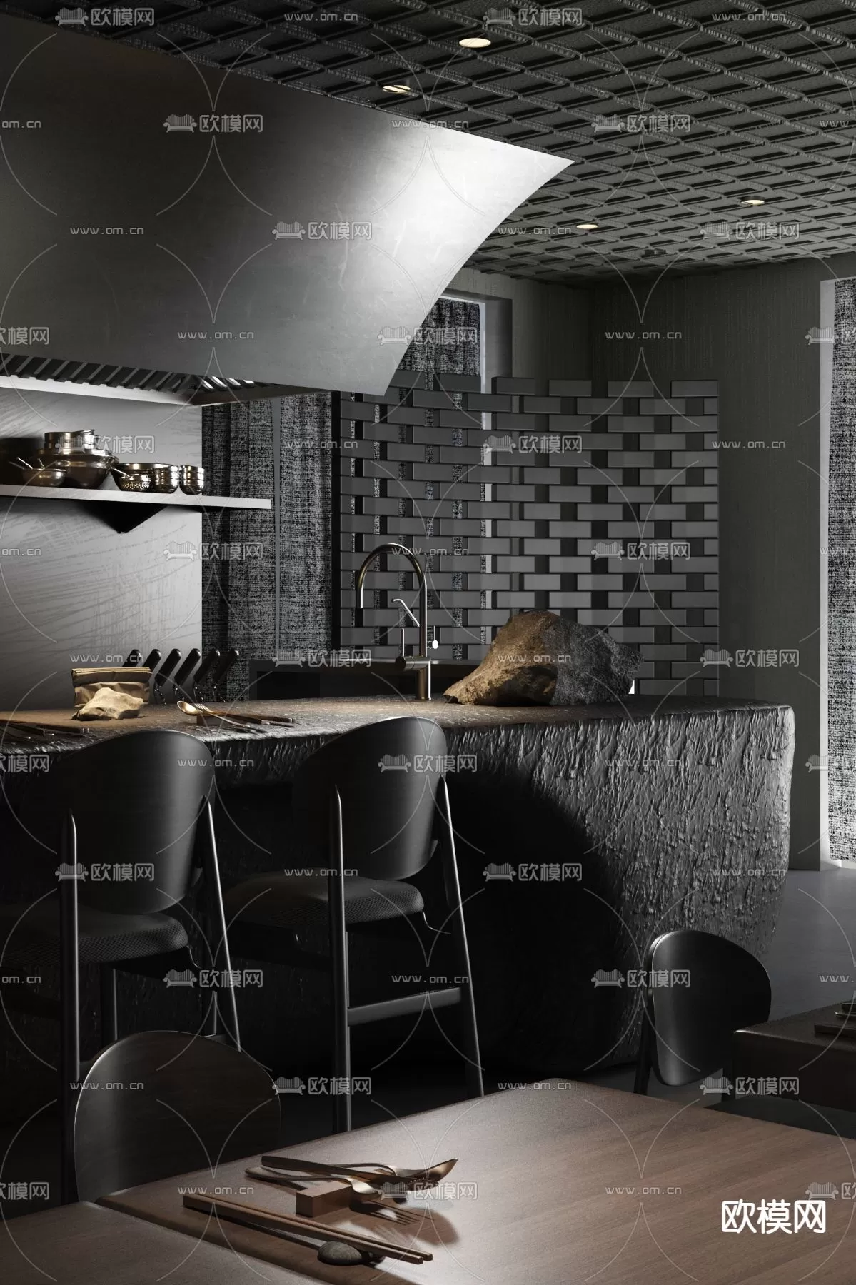 WABI SABI STYLE 3D MODELS – COFFEE SHOP – 0007