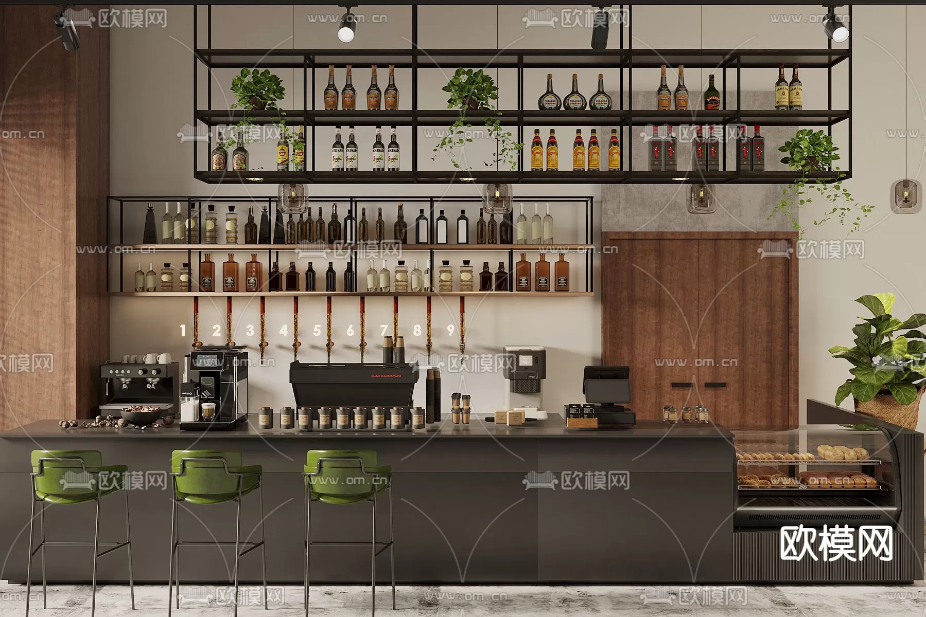 WABI SABI STYLE 3D MODELS – COFFEE SHOP – 0014