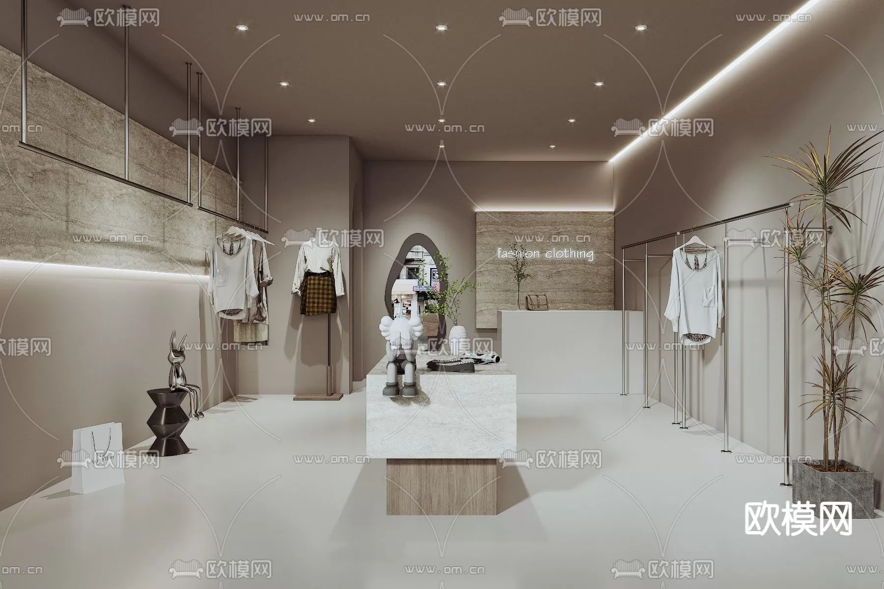 WABI SABI STYLE 3D MODELS – CLOTHES SHOP – 0010