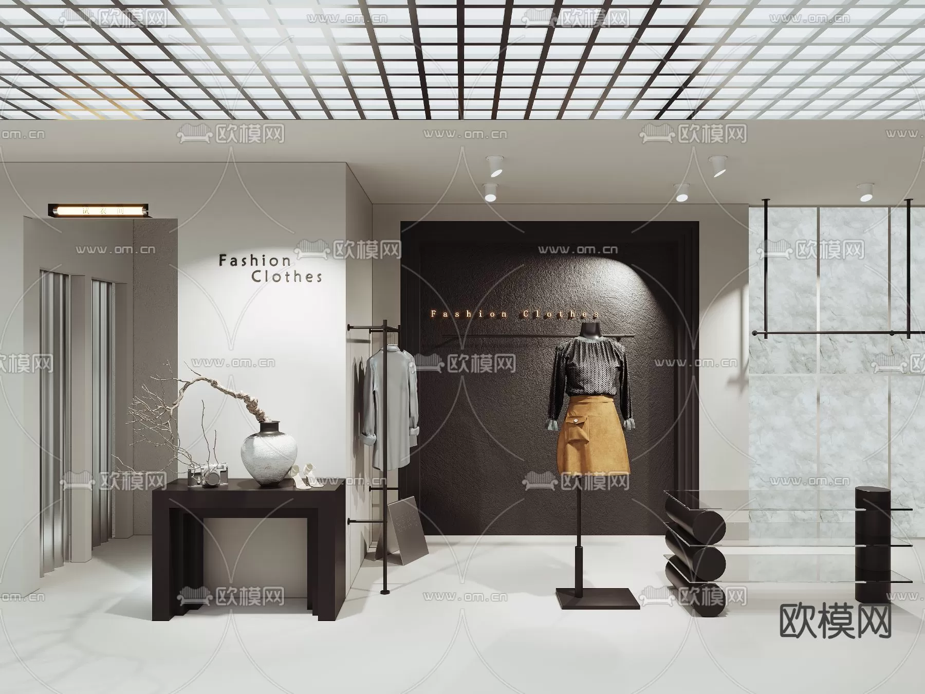 WABI SABI STYLE 3D MODELS – CLOTHES SHOP – 0011