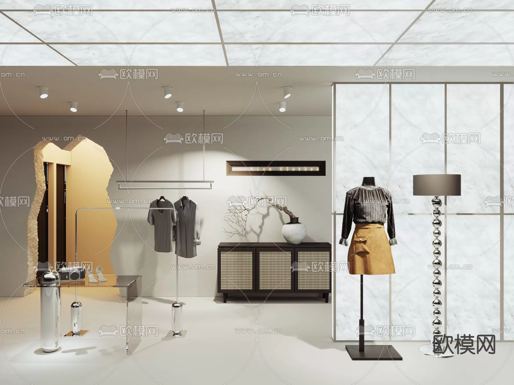 WABI SABI STYLE 3D MODELS – CLOTHES SHOP – 0012