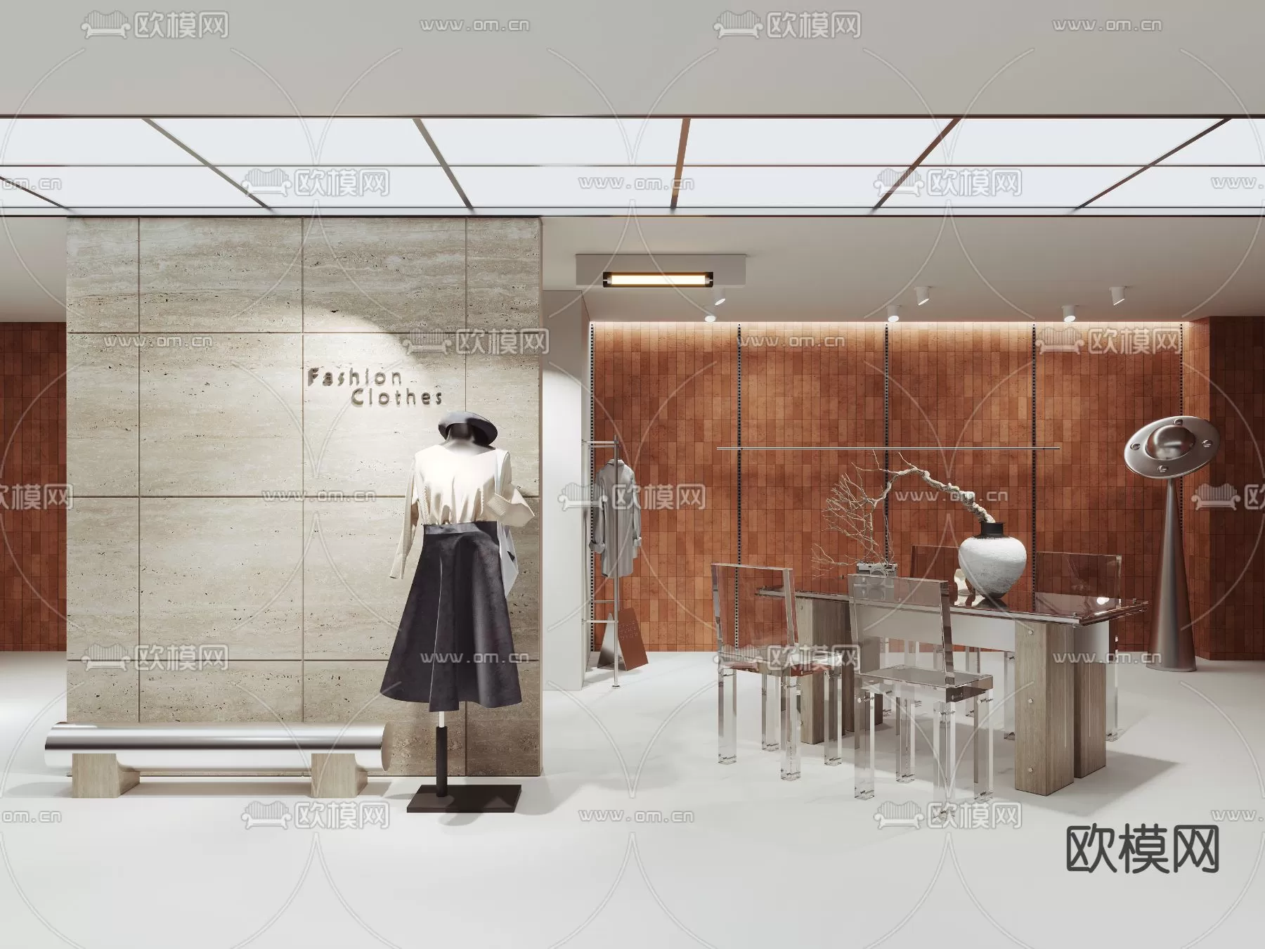 WABI SABI STYLE 3D MODELS – CLOTHES SHOP – 0013