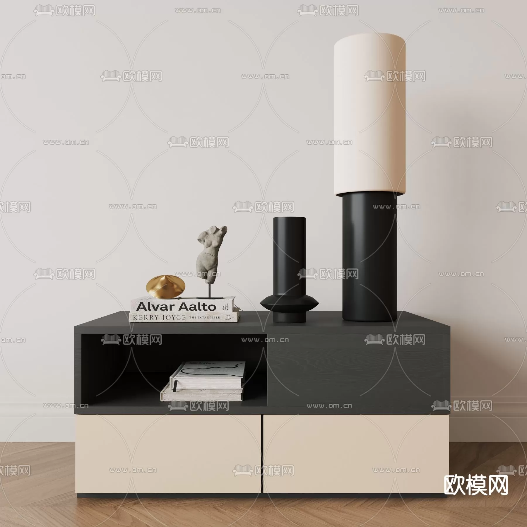 WABI SABI STYLE 3D MODELS – BEDSIDE TABLES – 0016