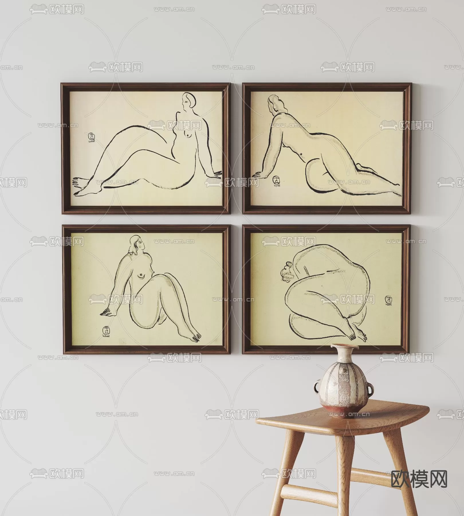 WABI SABI STYLE 3D MODELS – DECOR SETS – 0003