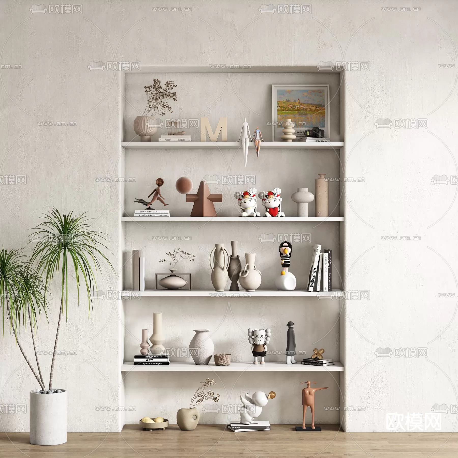 WABI SABI STYLE 3D MODELS – DECOR SETS – 0004