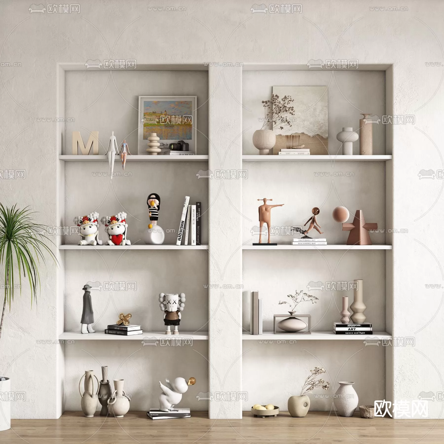 WABI SABI STYLE 3D MODELS – DECOR SETS – 0005