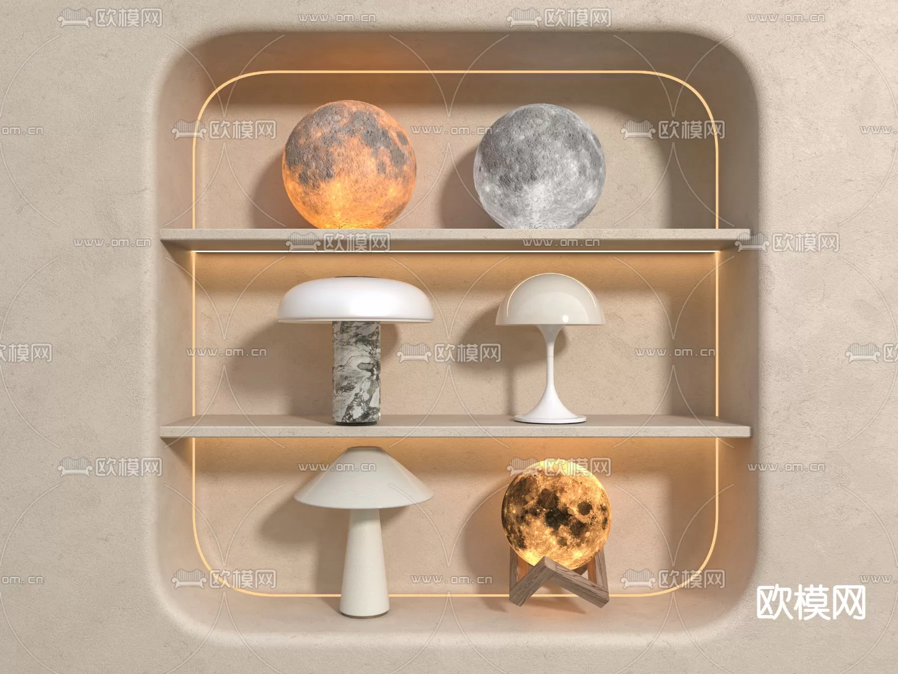 WABI SABI STYLE 3D MODELS – DECOR SETS – 0006