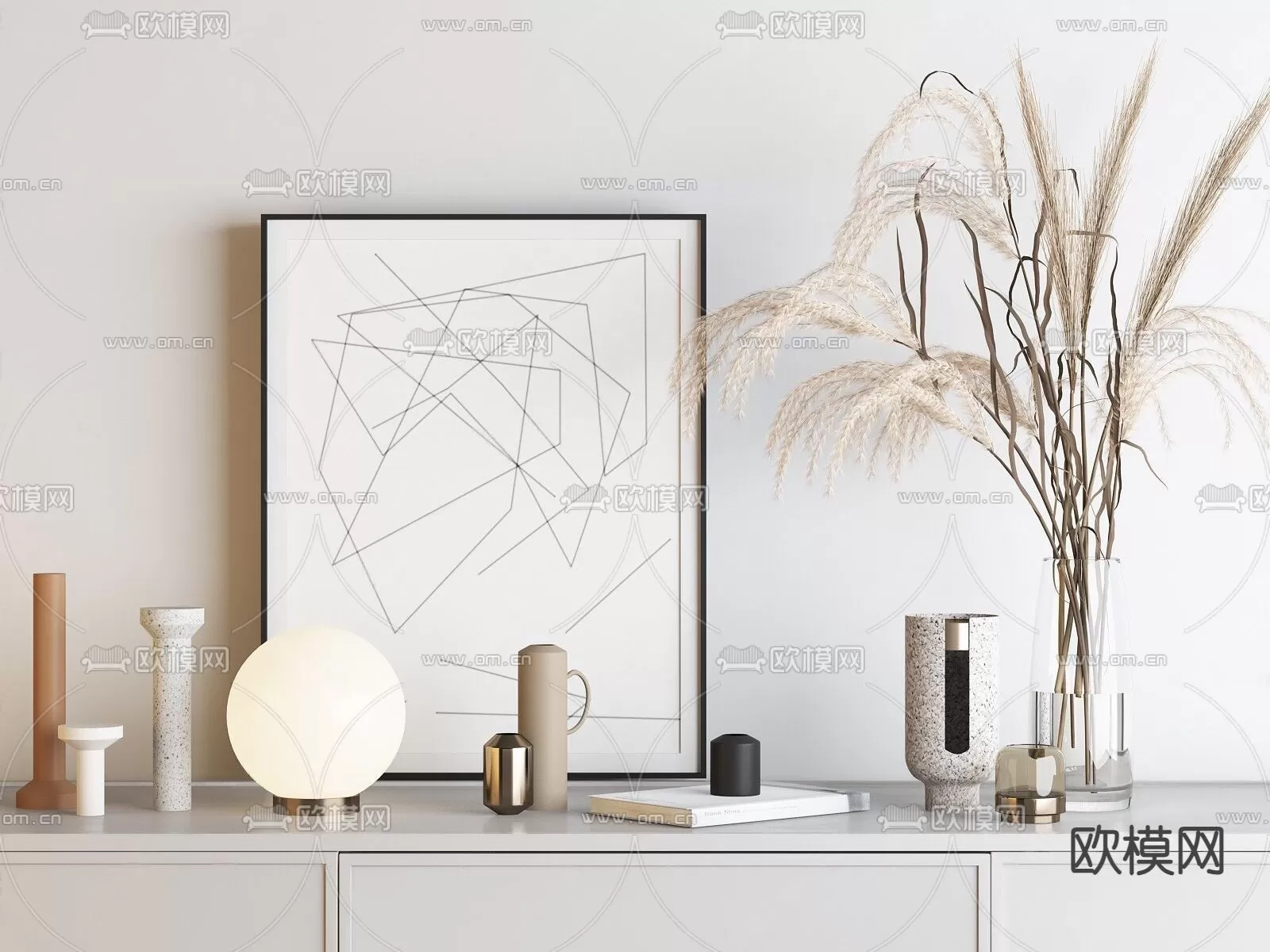 WABI SABI STYLE 3D MODELS – DECOR SETS – 0008