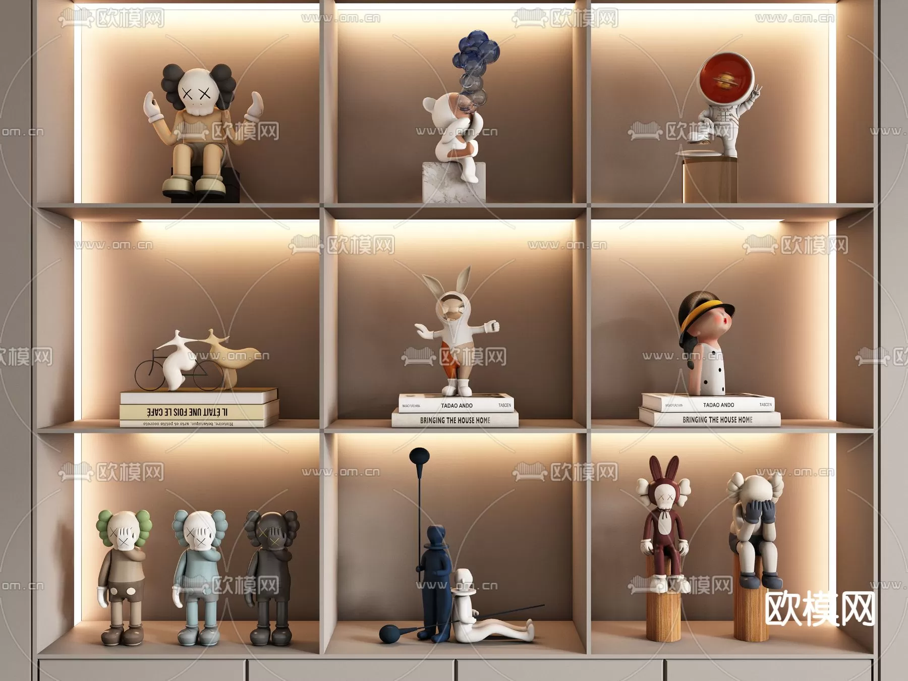 WABI SABI STYLE 3D MODELS – DECOR SETS – 0010