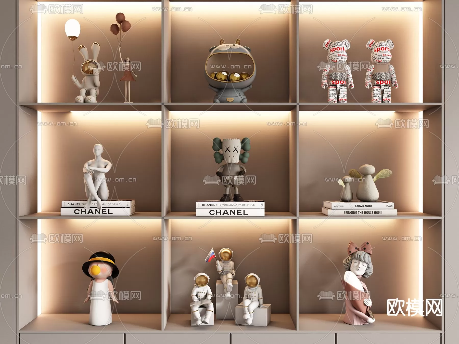 WABI SABI STYLE 3D MODELS – DECOR SETS – 0016