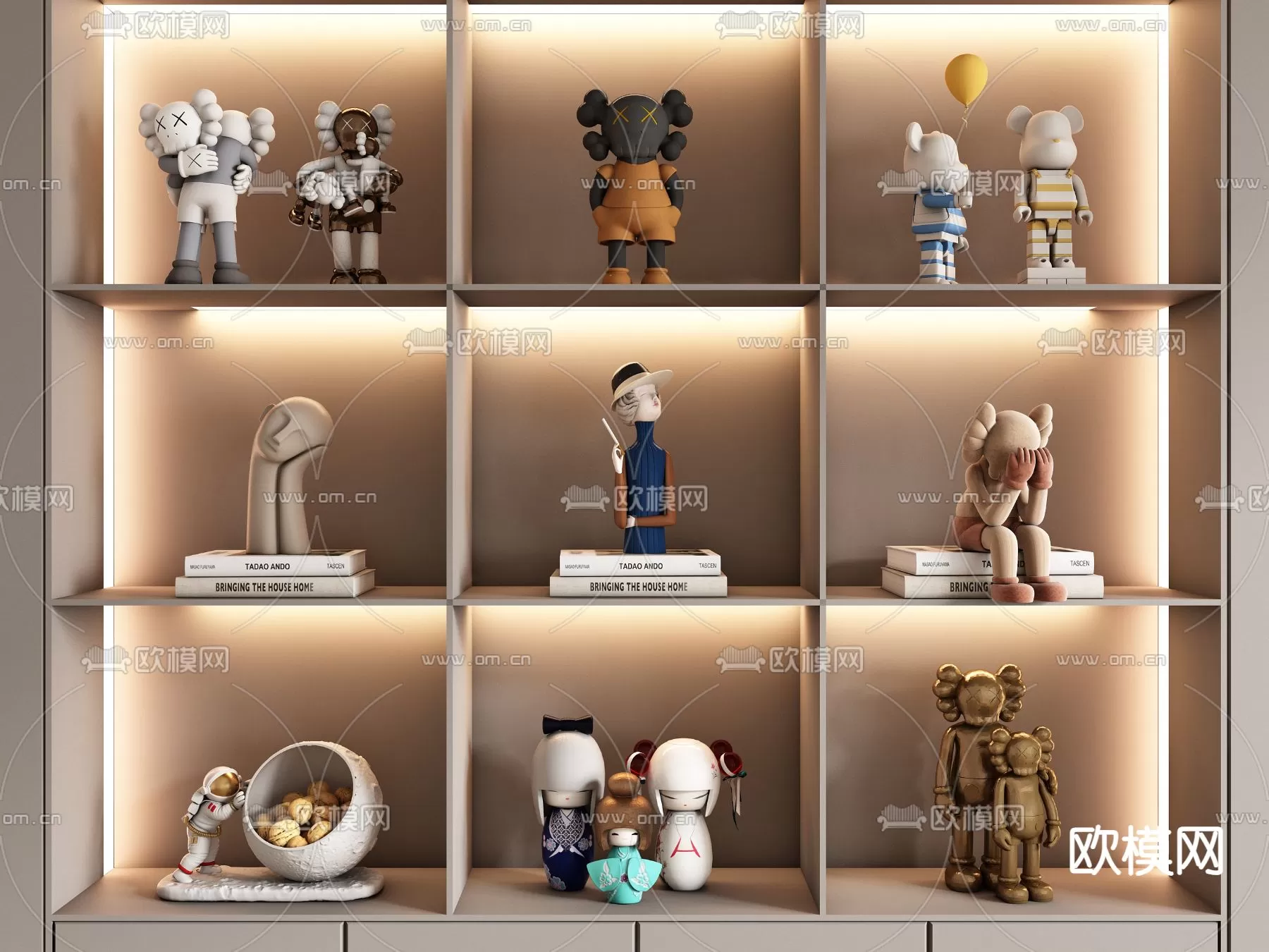 WABI SABI STYLE 3D MODELS – DECOR SETS – 0017