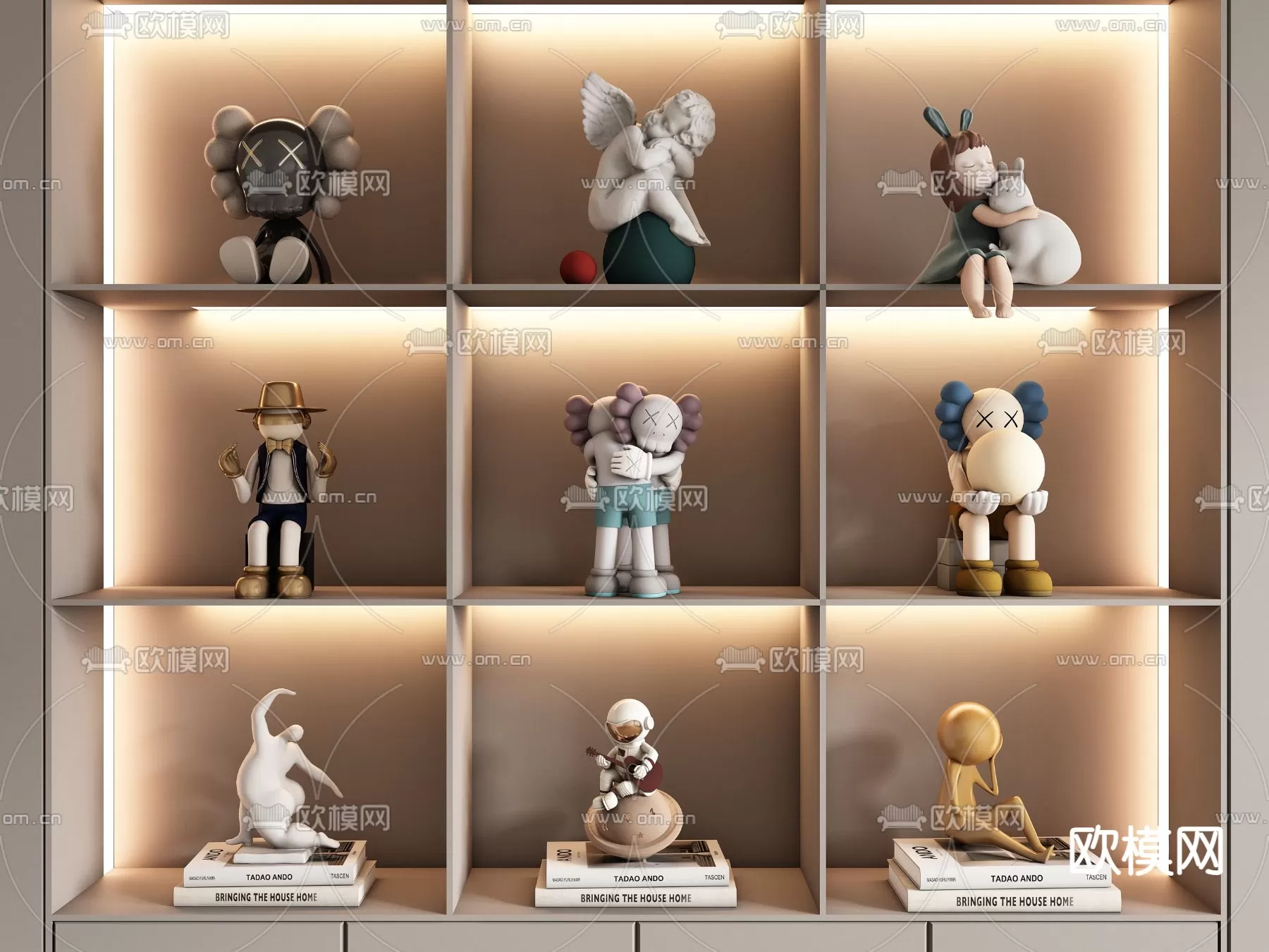 WABI SABI STYLE 3D MODELS – DECOR SETS – 0018