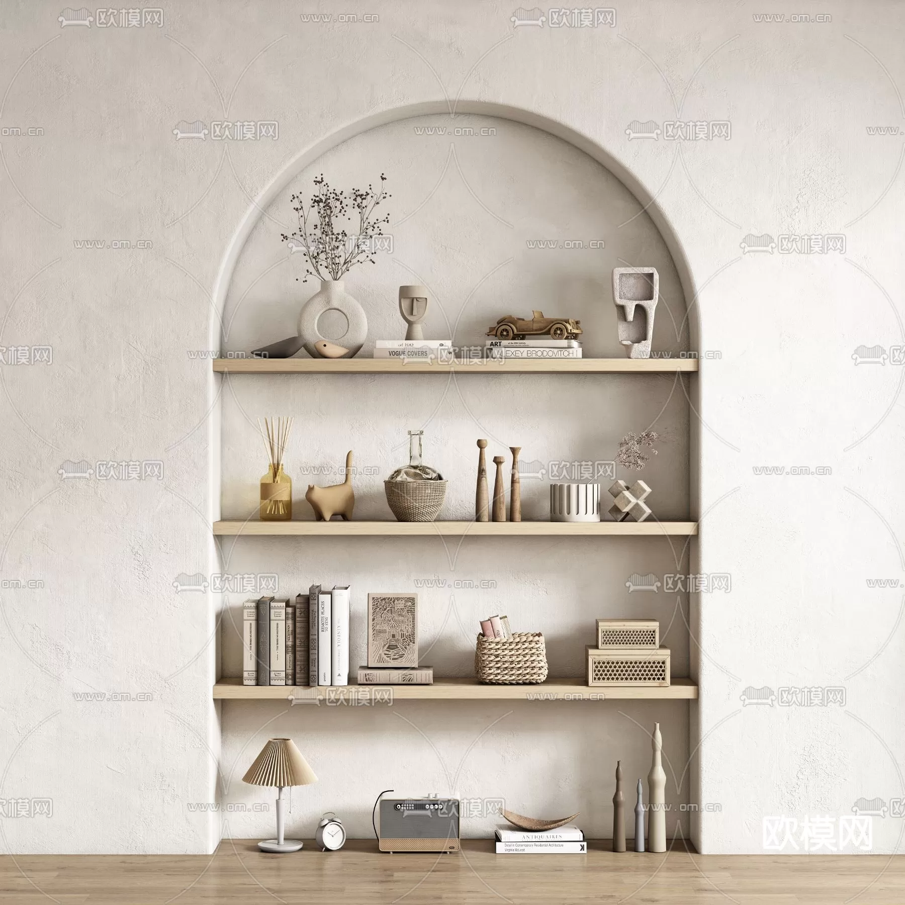 WABI SABI STYLE 3D MODELS – DECOR SETS – 0019