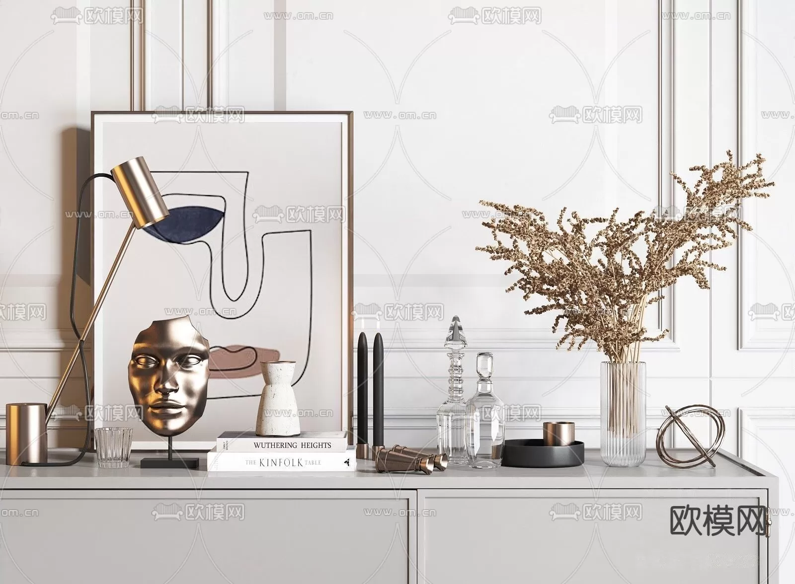 WABI SABI STYLE 3D MODELS – DECOR SETS – 0027