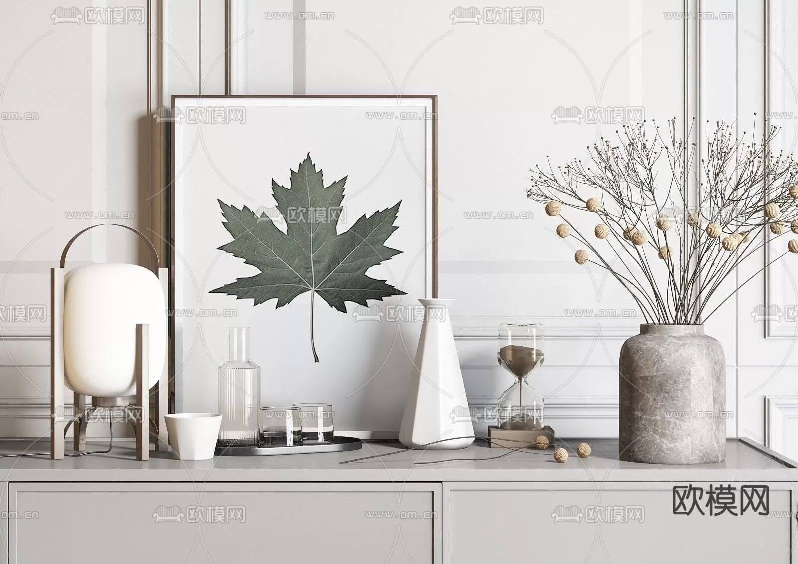 WABI SABI STYLE 3D MODELS – DECOR SETS – 0029