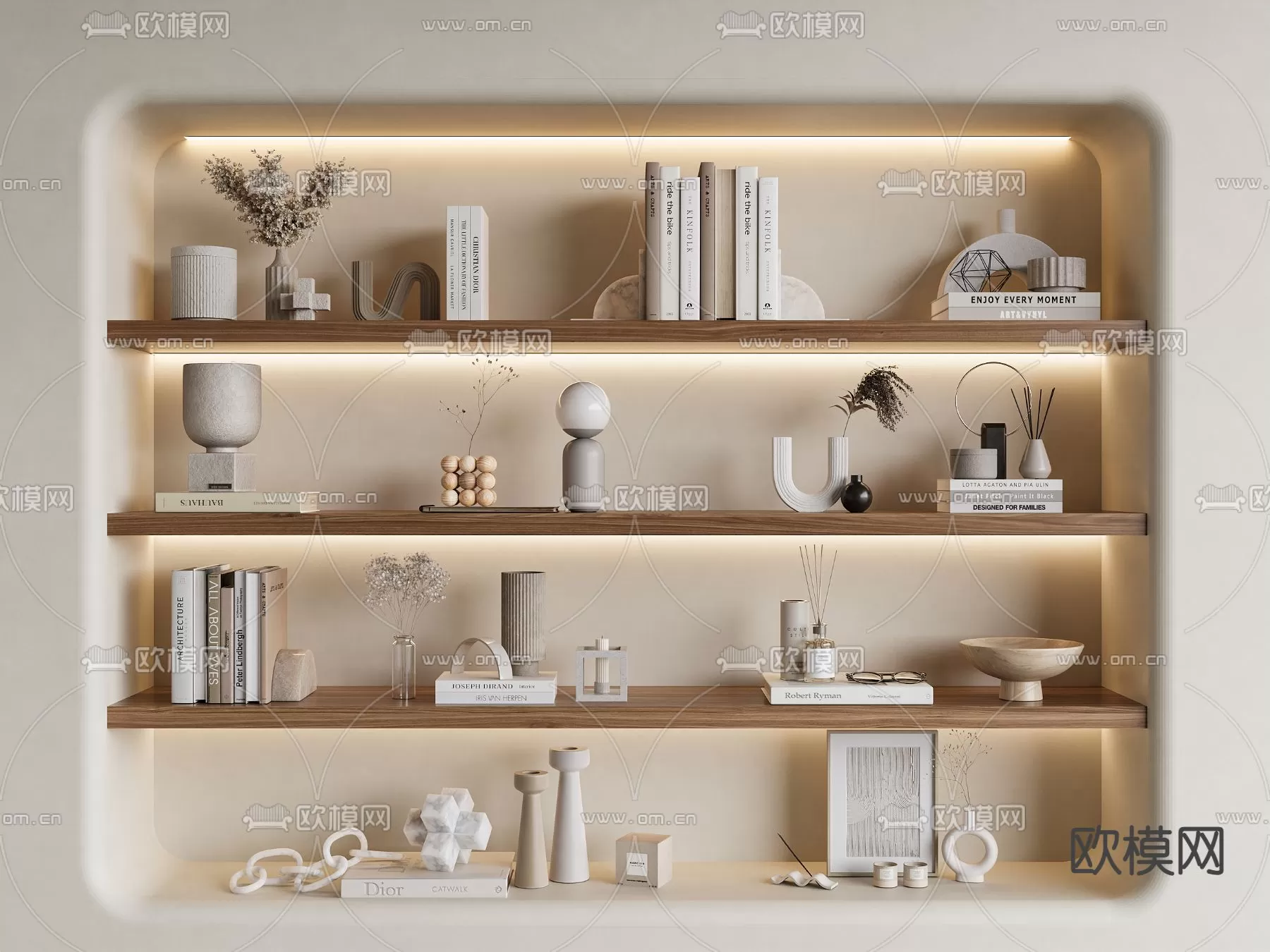 WABI SABI STYLE 3D MODELS – DECOR SETS – 0030