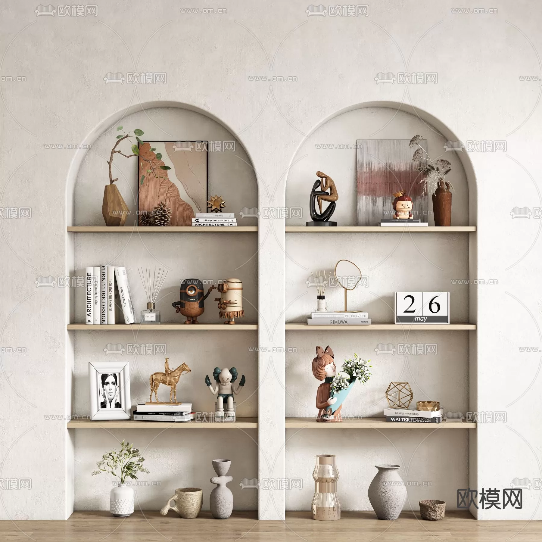 WABI SABI STYLE 3D MODELS – DECOR SETS – 0032