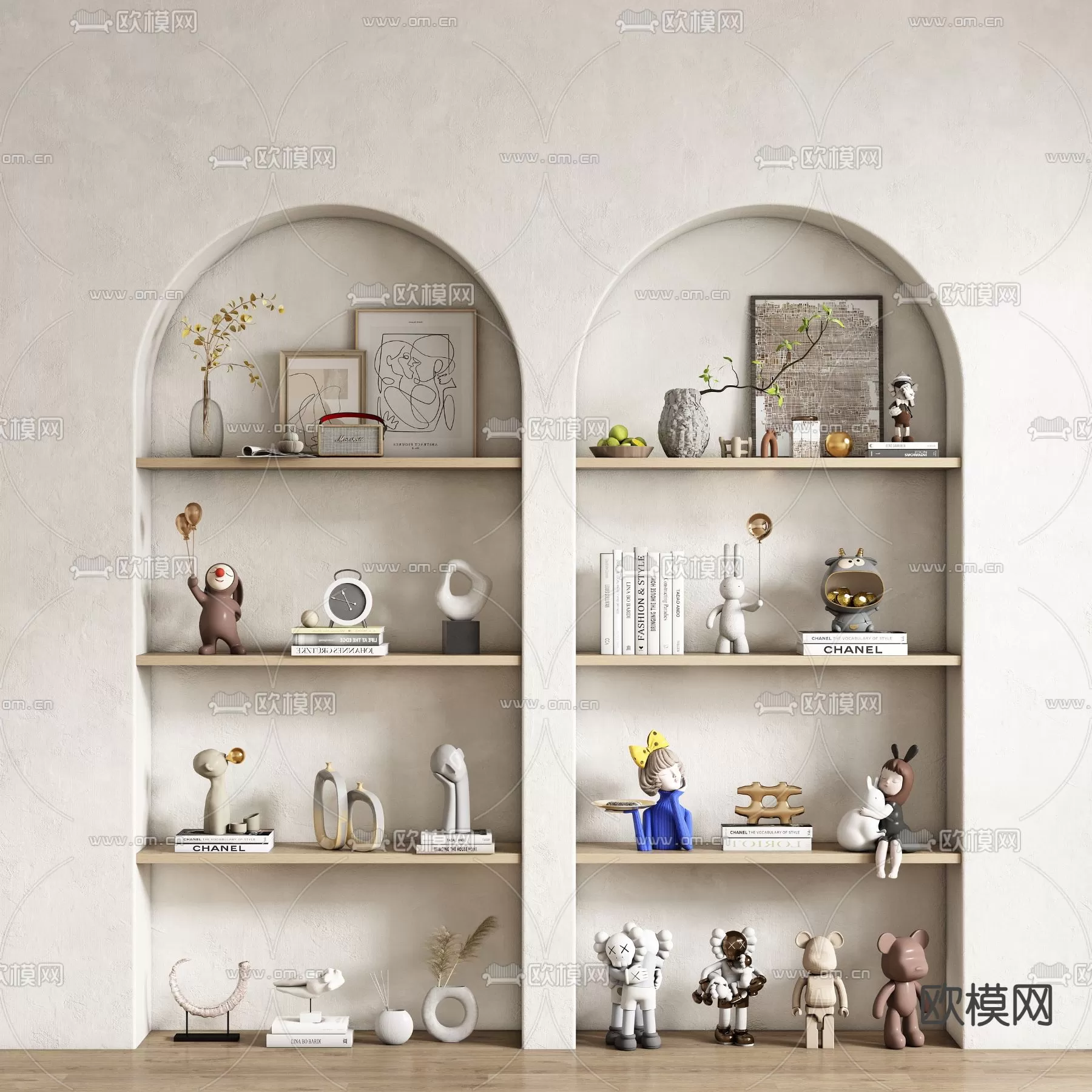 WABI SABI STYLE 3D MODELS – DECOR SETS – 0033