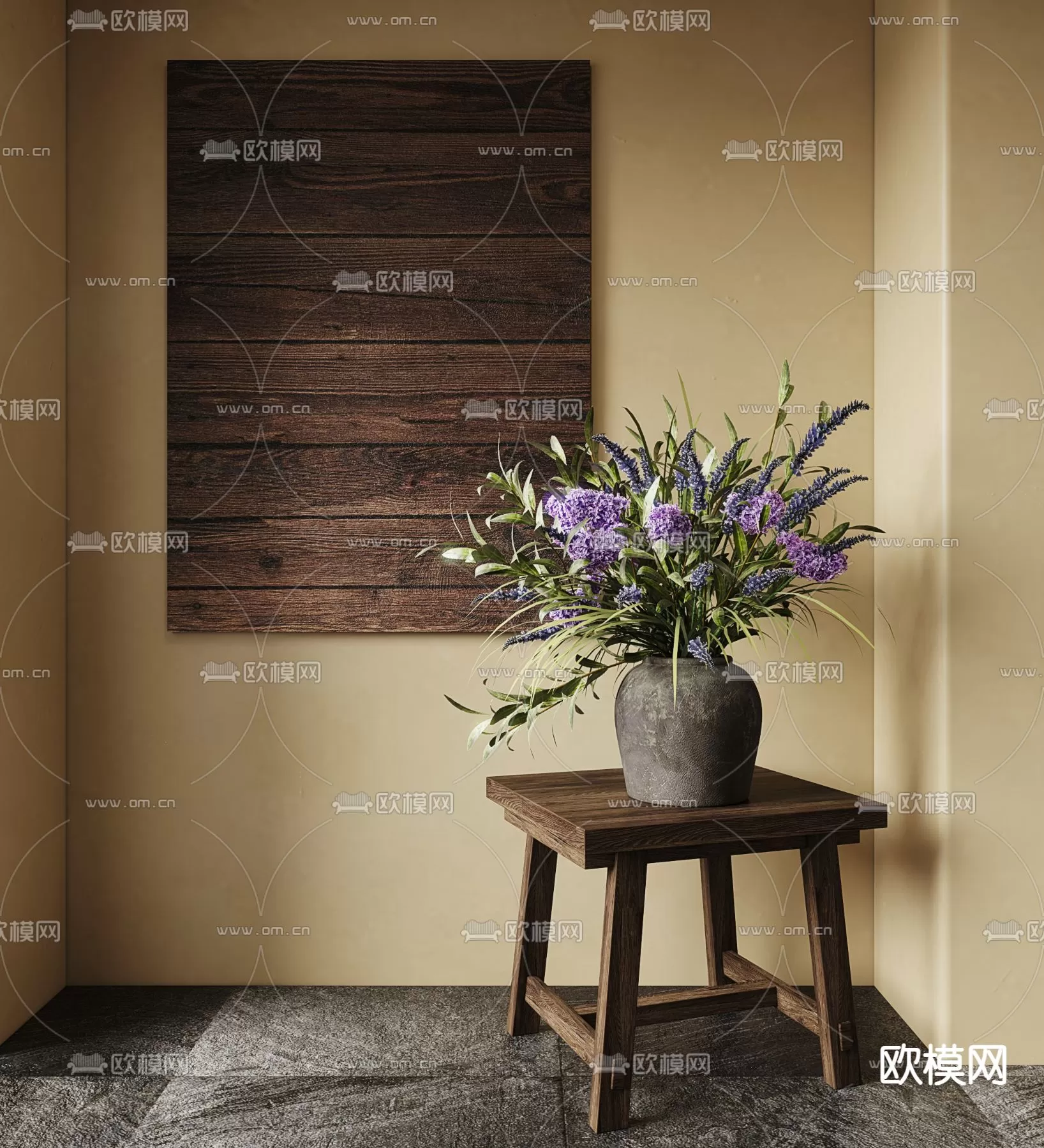 WABI SABI STYLE 3D MODELS – DECOR SETS – 0040