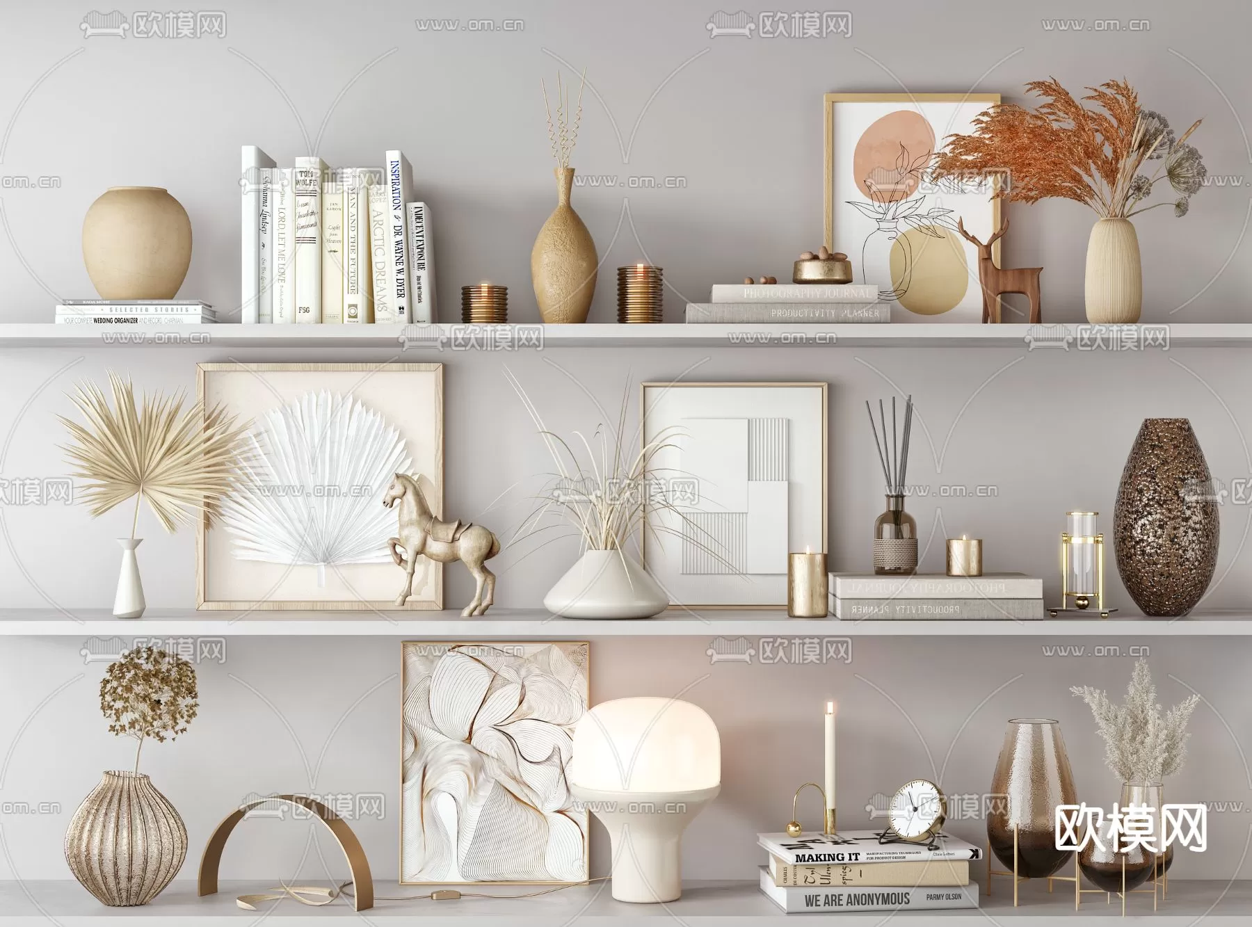 WABI SABI STYLE 3D MODELS – DECOR SETS – 0050