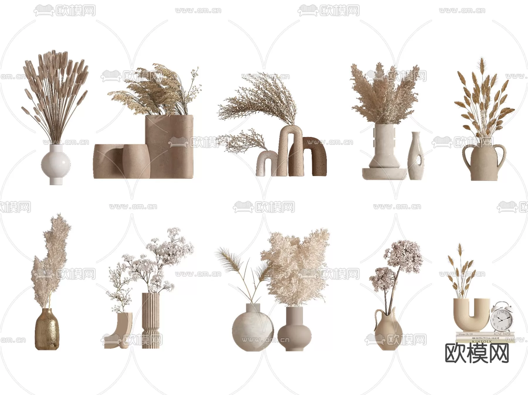 WABI SABI STYLE 3D MODELS – DECOR SETS – 0051