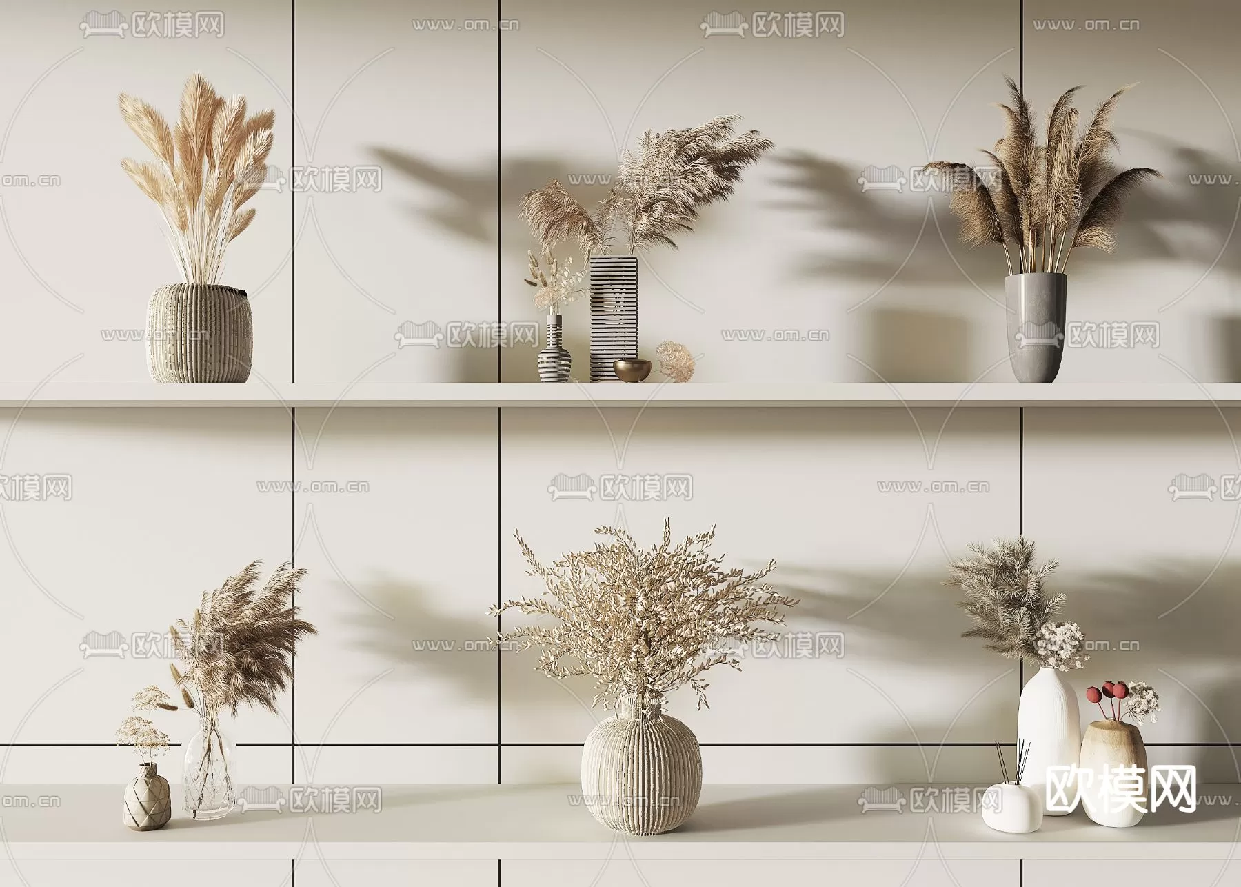 WABI SABI STYLE 3D MODELS – DECOR SETS – 0053