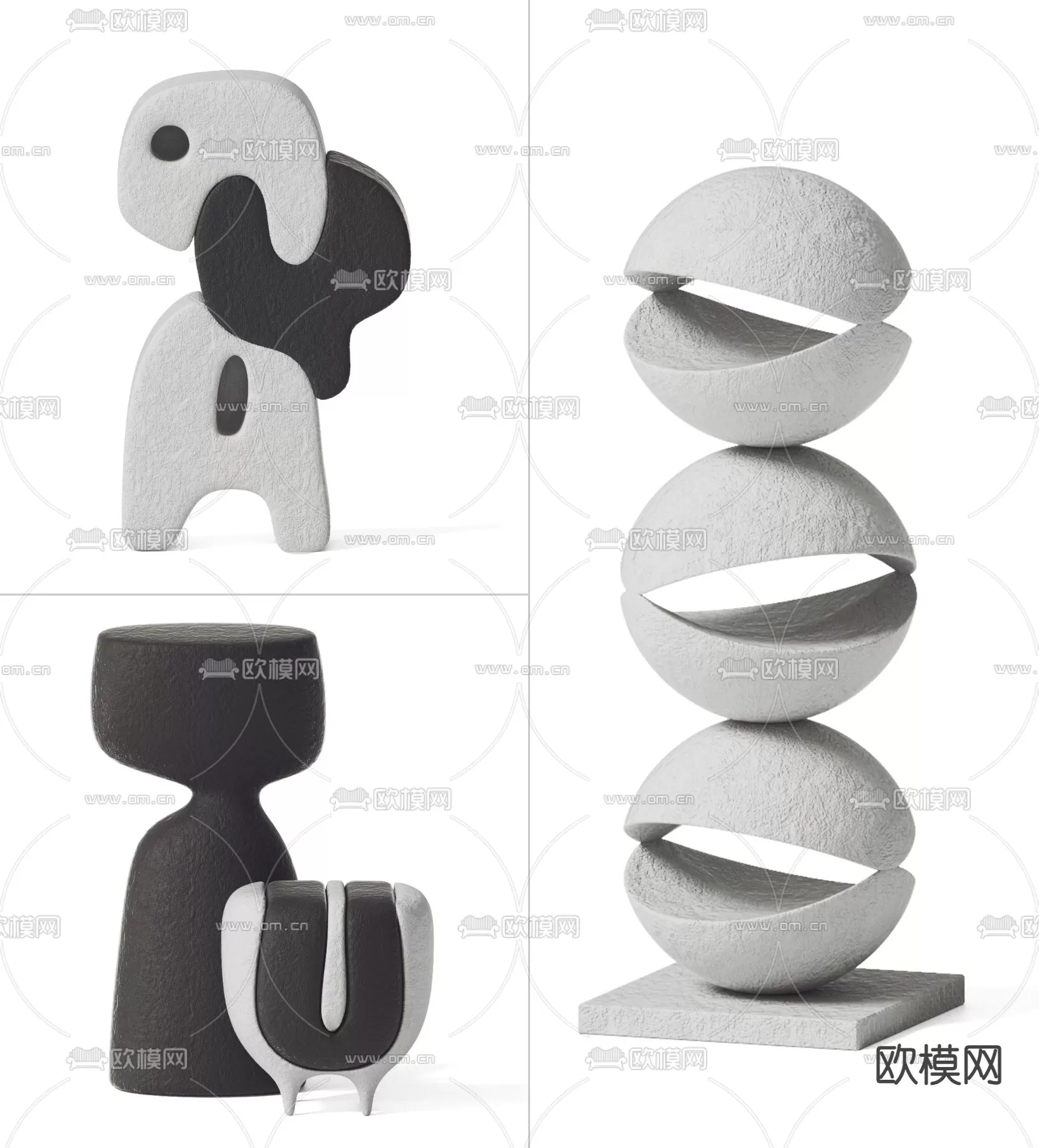 WABI SABI STYLE 3D MODELS – DECOR SETS – 0059