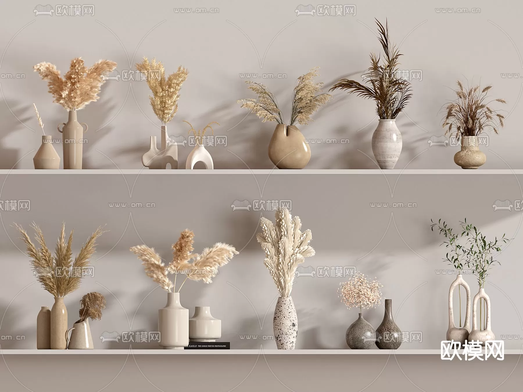 WABI SABI STYLE 3D MODELS – DECOR SETS – 0060