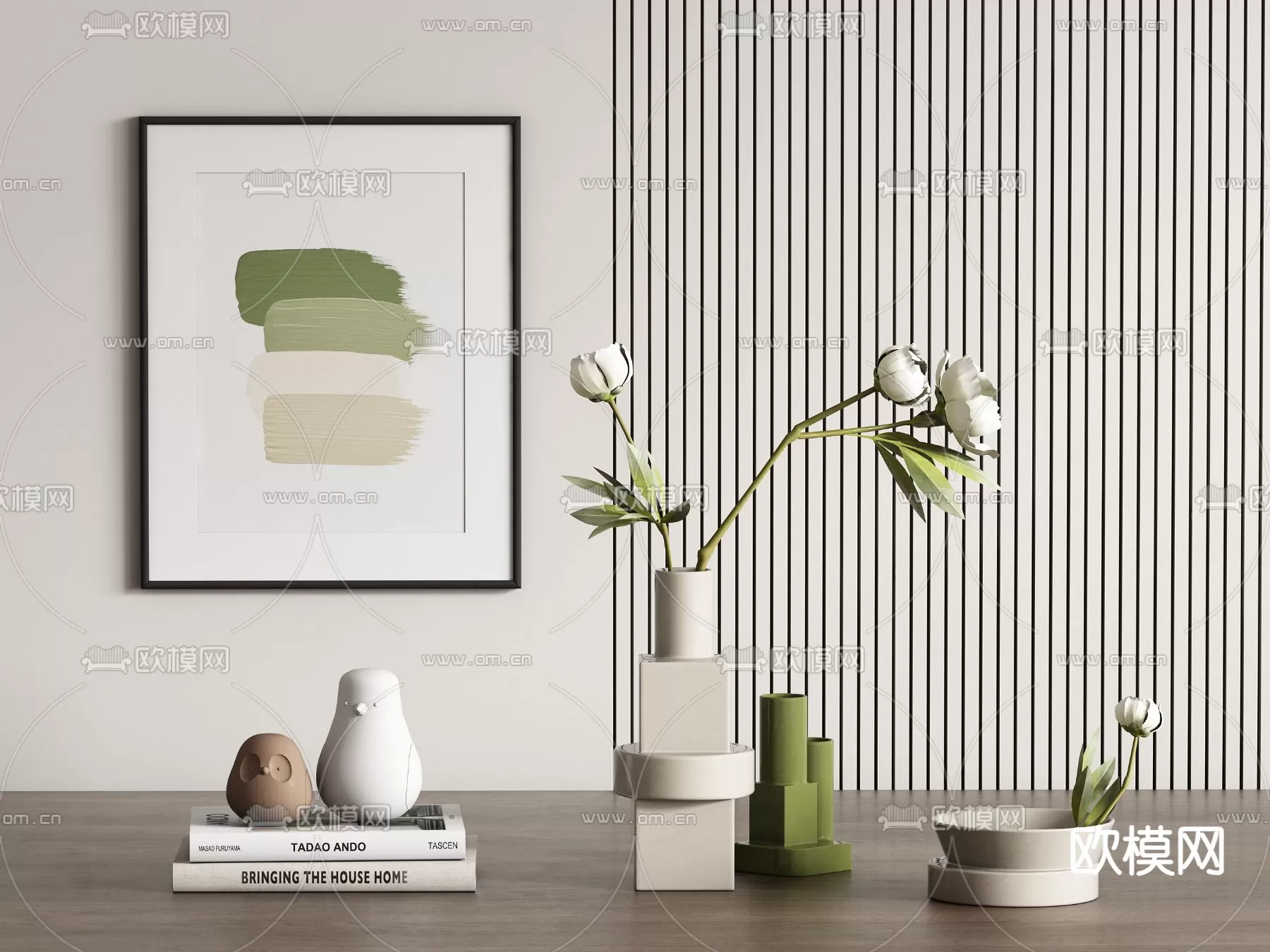 WABI SABI STYLE 3D MODELS – DECOR SETS – 0061