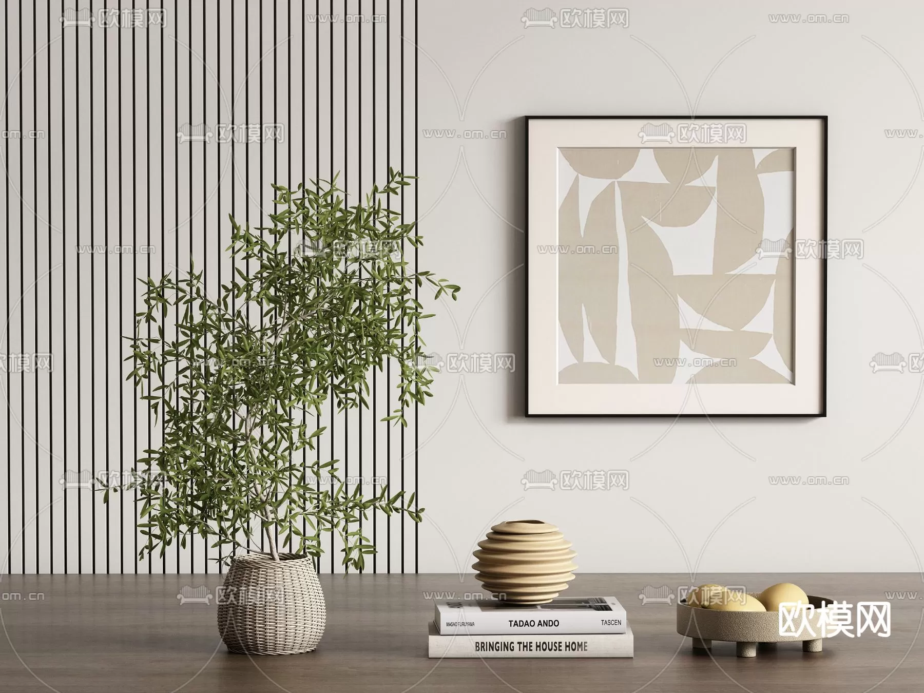 WABI SABI STYLE 3D MODELS – DECOR SETS – 0065