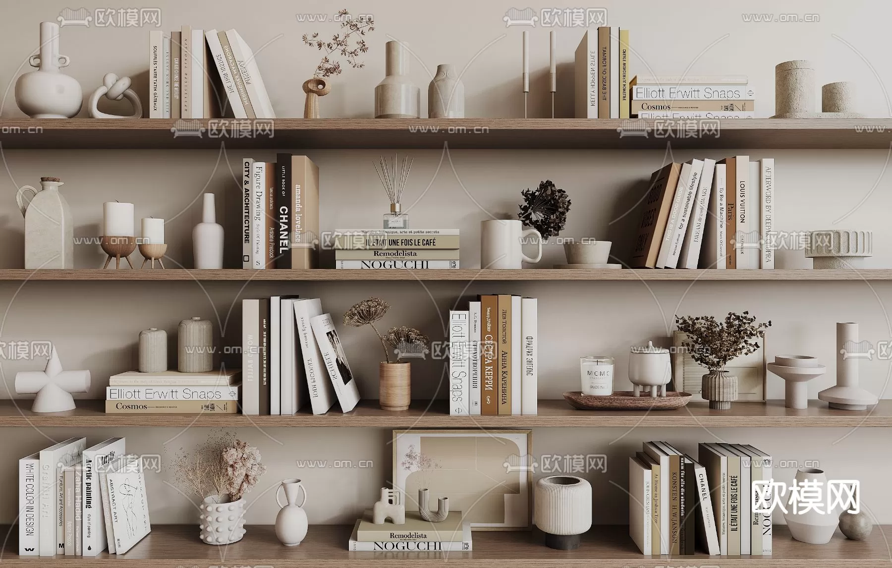 WABI SABI STYLE 3D MODELS – DECOR SETS – 0067