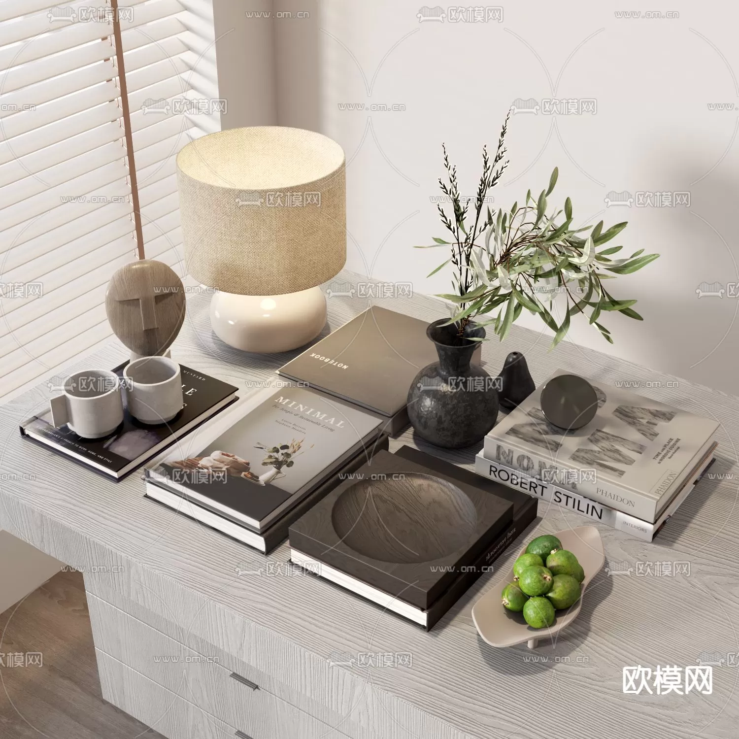 WABI SABI STYLE 3D MODELS – DECOR SETS – 0077