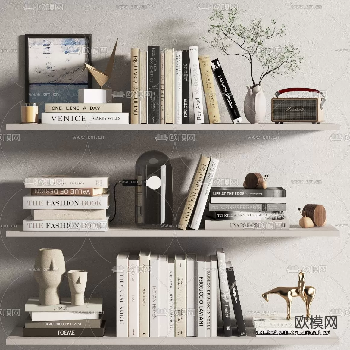 WABI SABI STYLE 3D MODELS – DECOR SETS – 0085