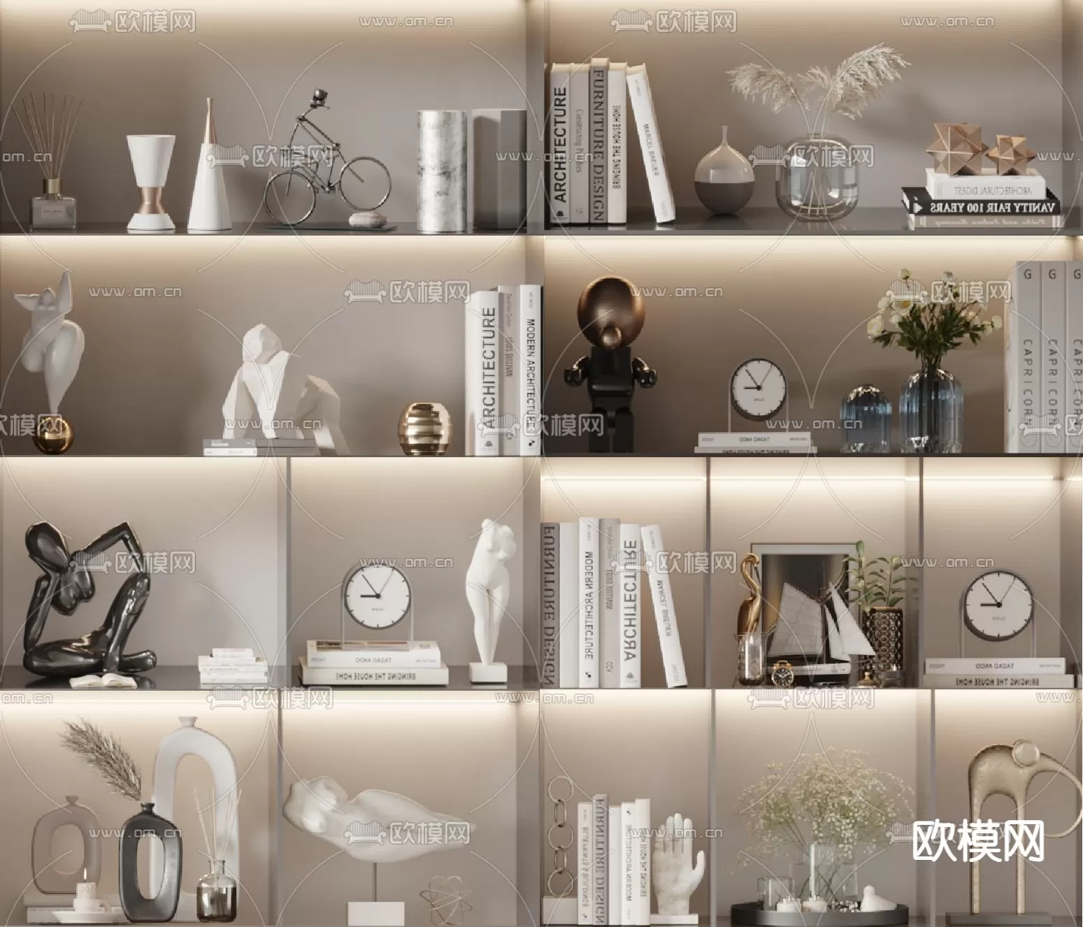 WABI SABI STYLE 3D MODELS – DECOR SETS – 0092