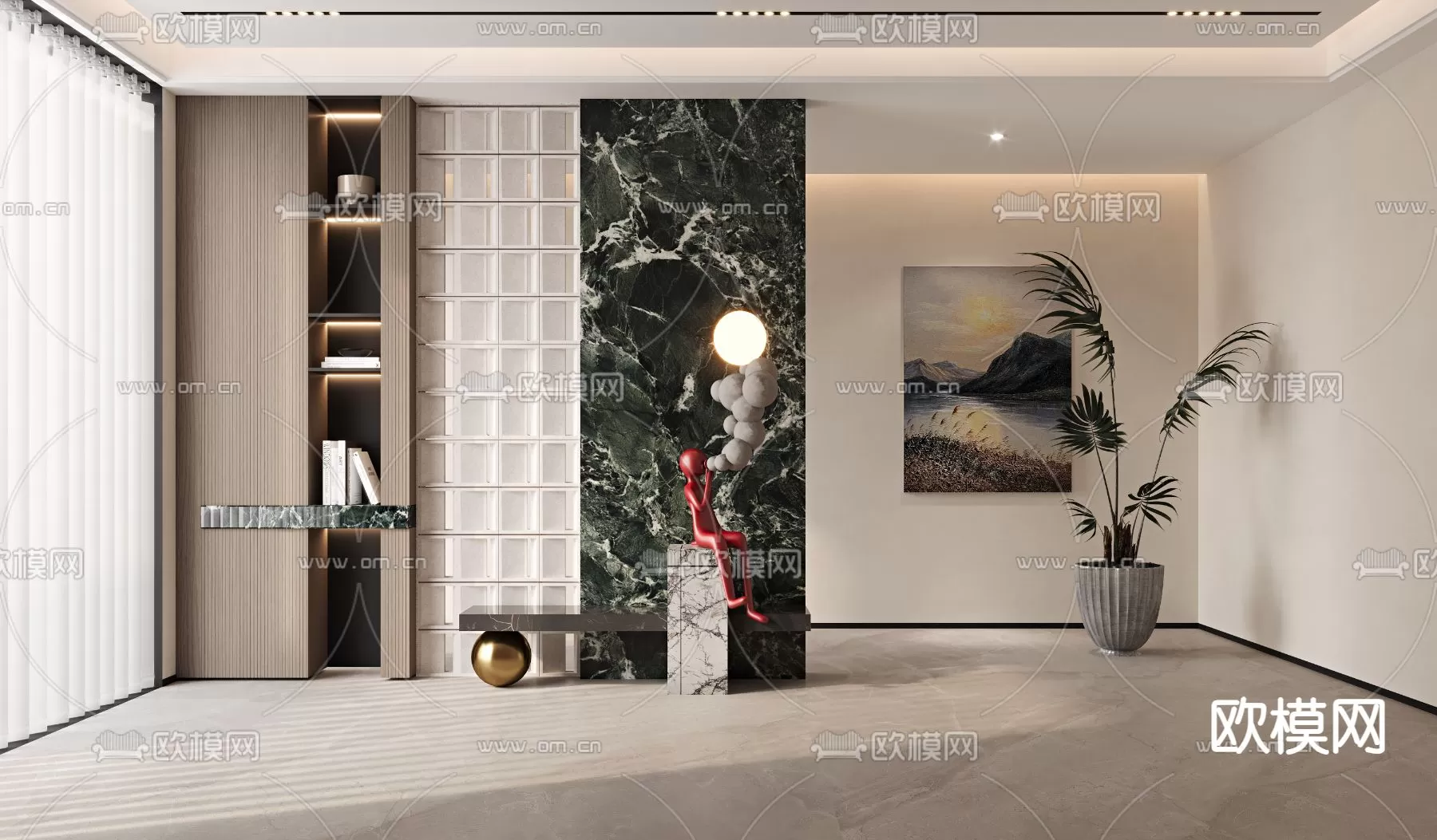 WABI SABI STYLE 3D MODELS – DECOR SETS – 0096