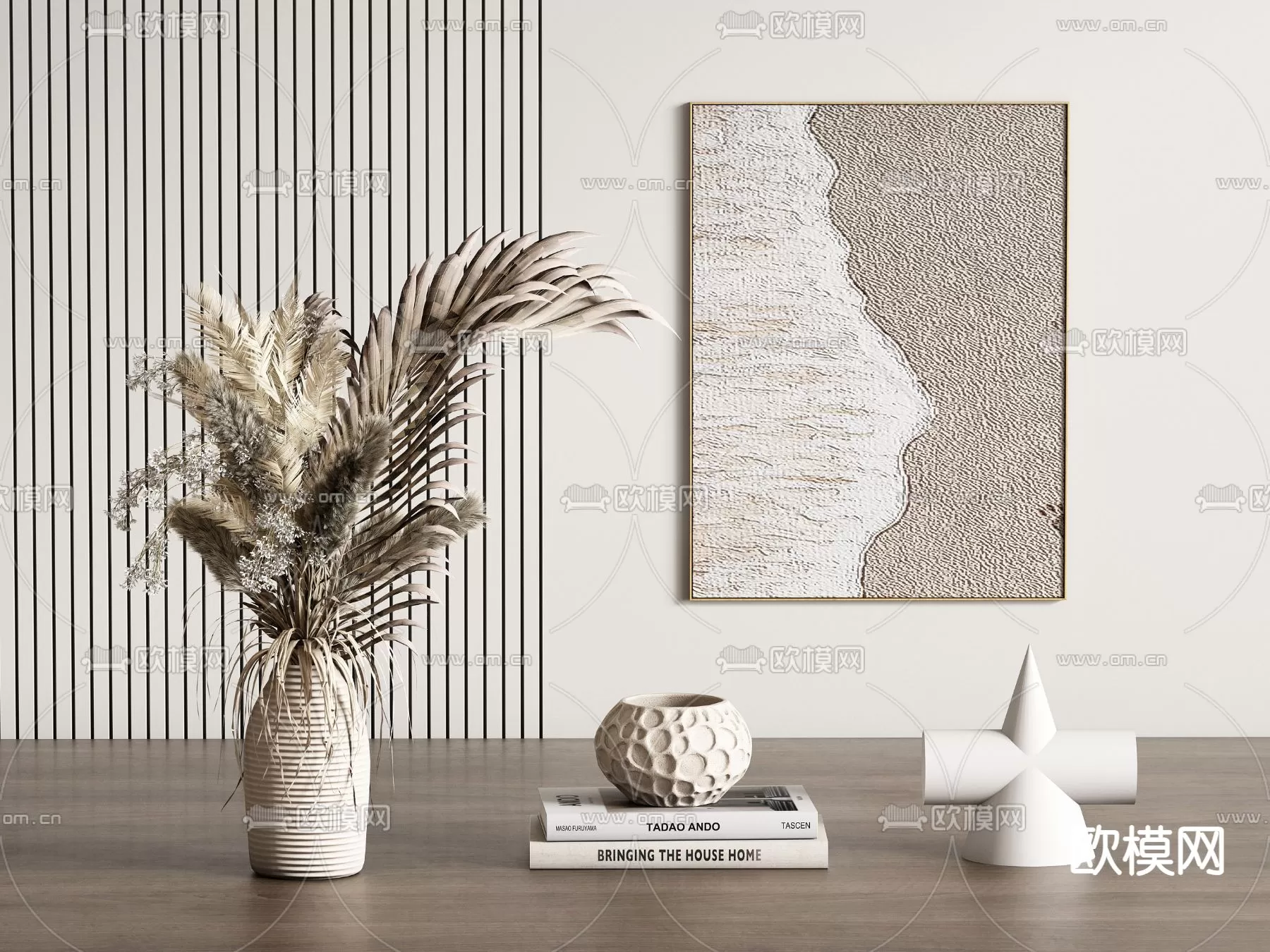 WABI SABI STYLE 3D MODELS – DECOR SETS – 0097