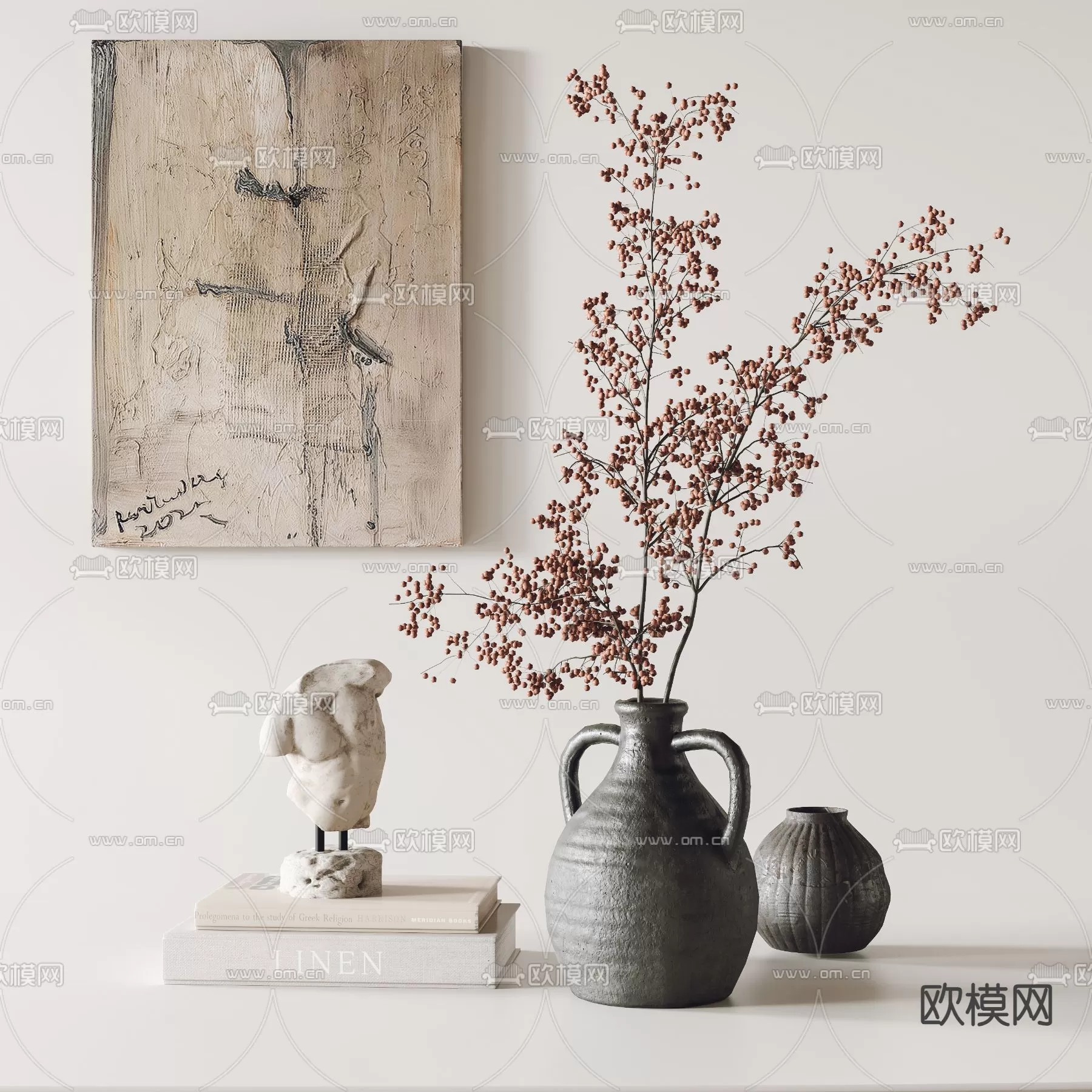 WABI SABI STYLE 3D MODELS – DECOR SETS – 0100