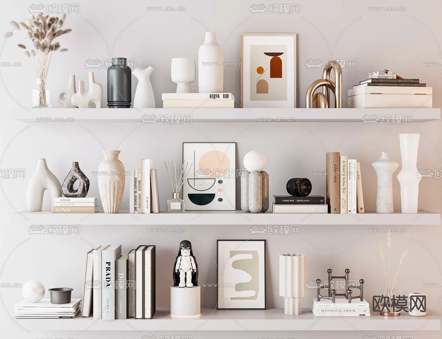 WABI SABI STYLE 3D MODELS – DECOR SETS – 0103