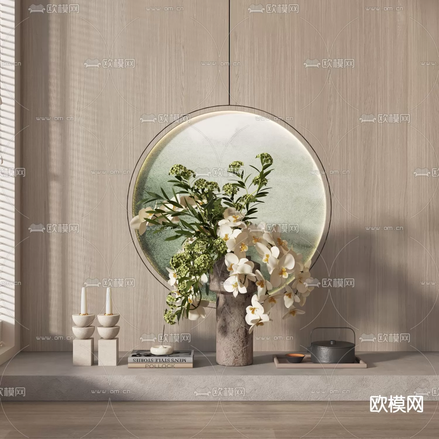 WABI SABI STYLE 3D MODELS – DECOR SETS – 0107