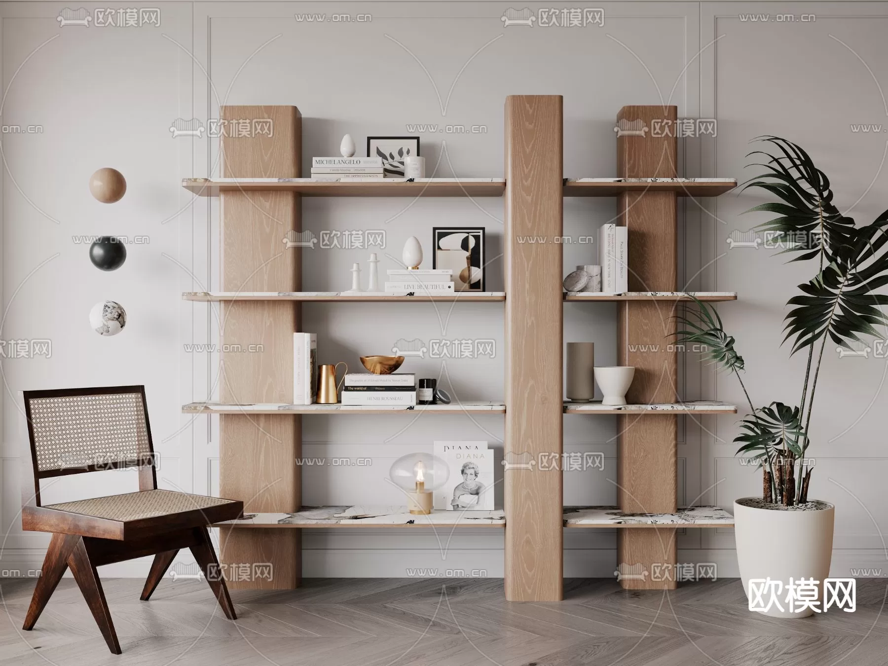 WABI SABI STYLE 3D MODELS – DECOR SETS – 0108