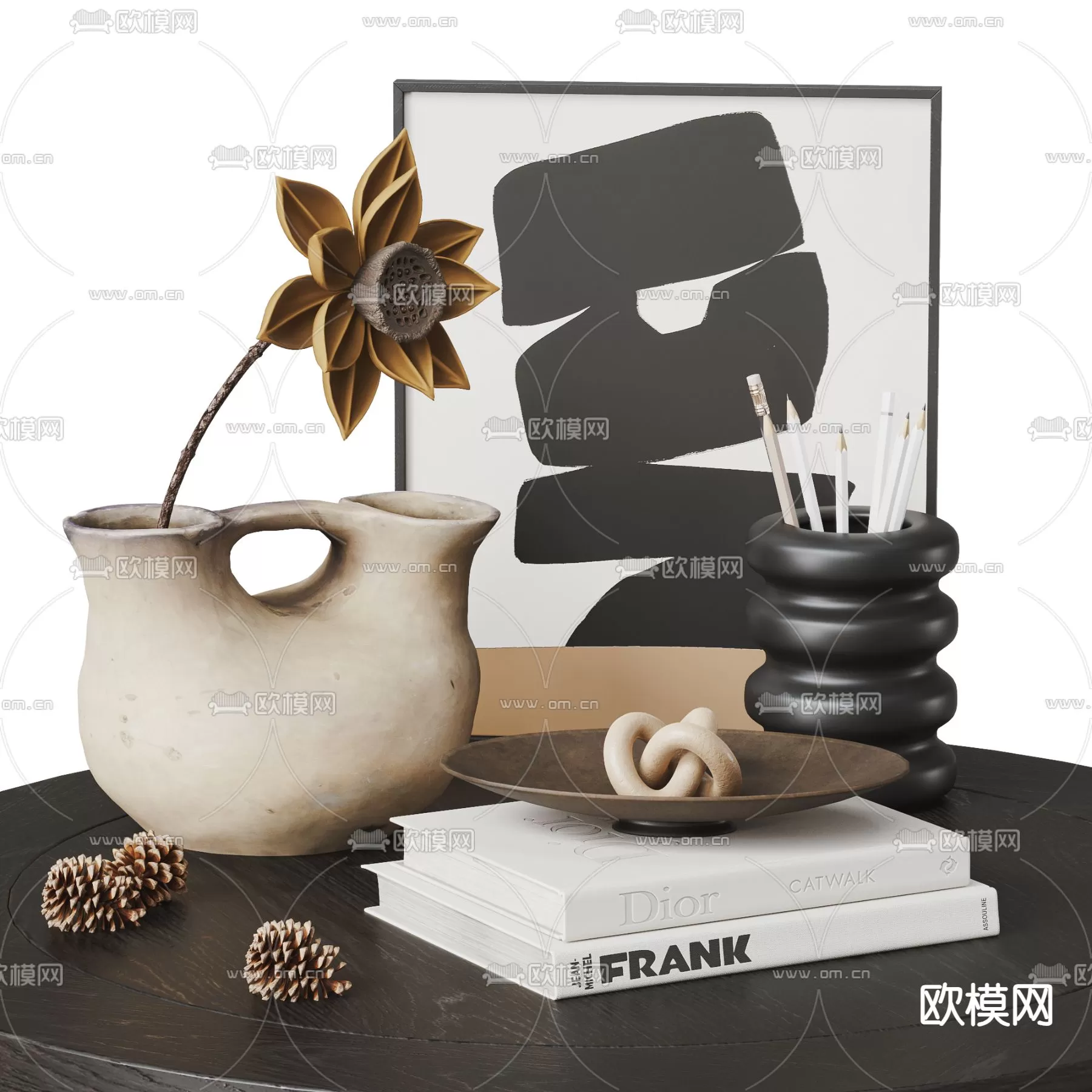 WABI SABI STYLE 3D MODELS – DECOR SETS – 0114