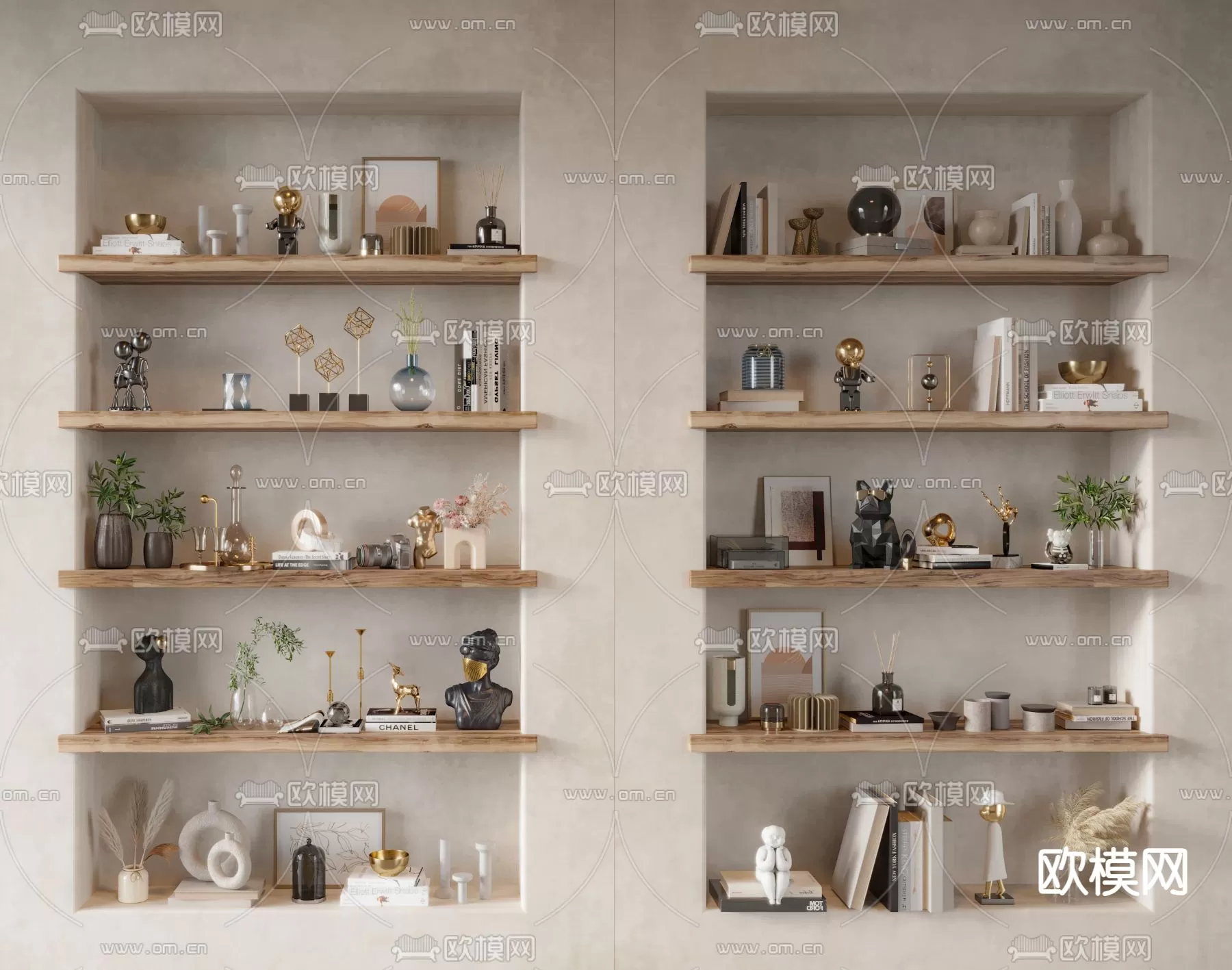 WABI SABI STYLE 3D MODELS – DECOR SETS – 0119