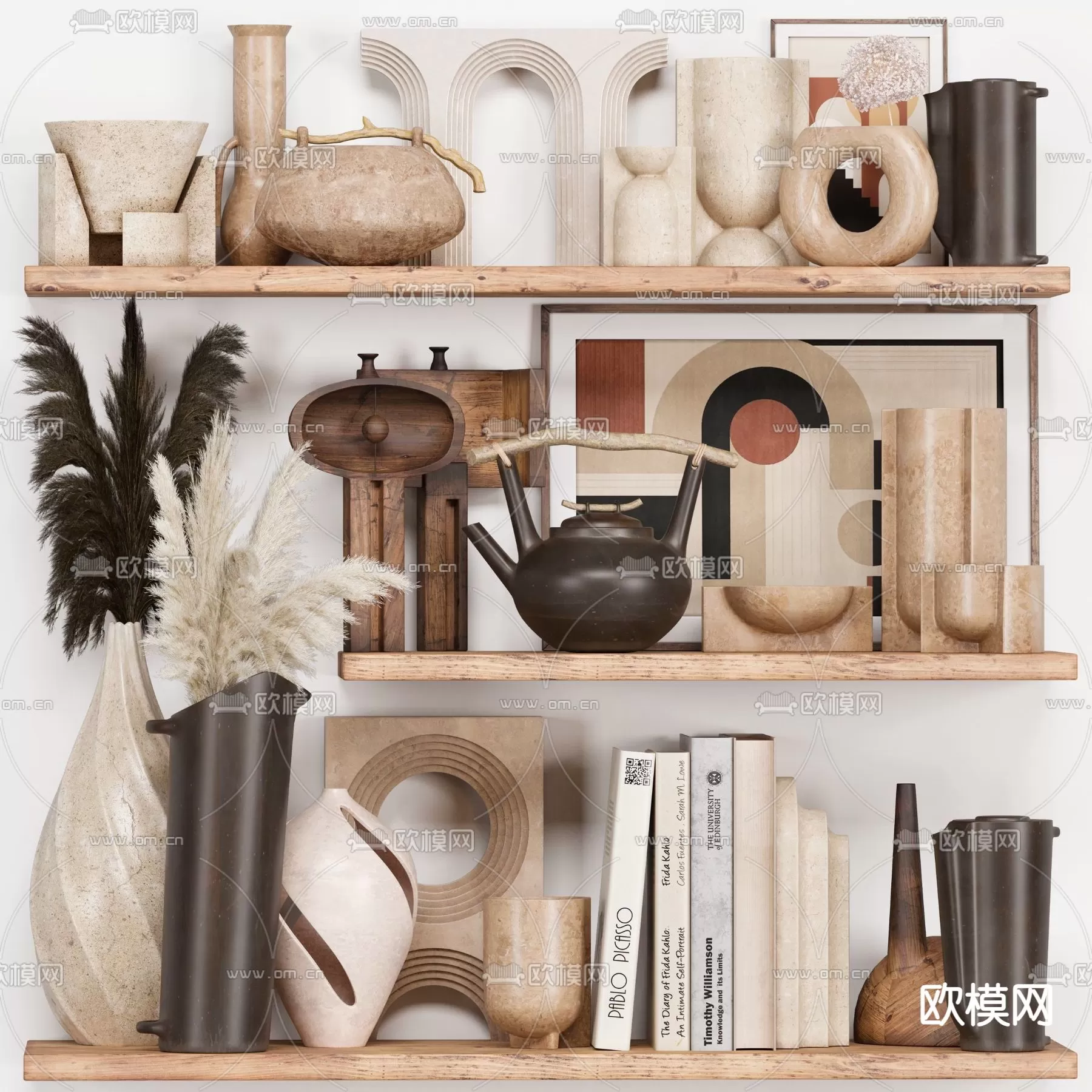 WABI SABI STYLE 3D MODELS – DECOR SETS – 0120