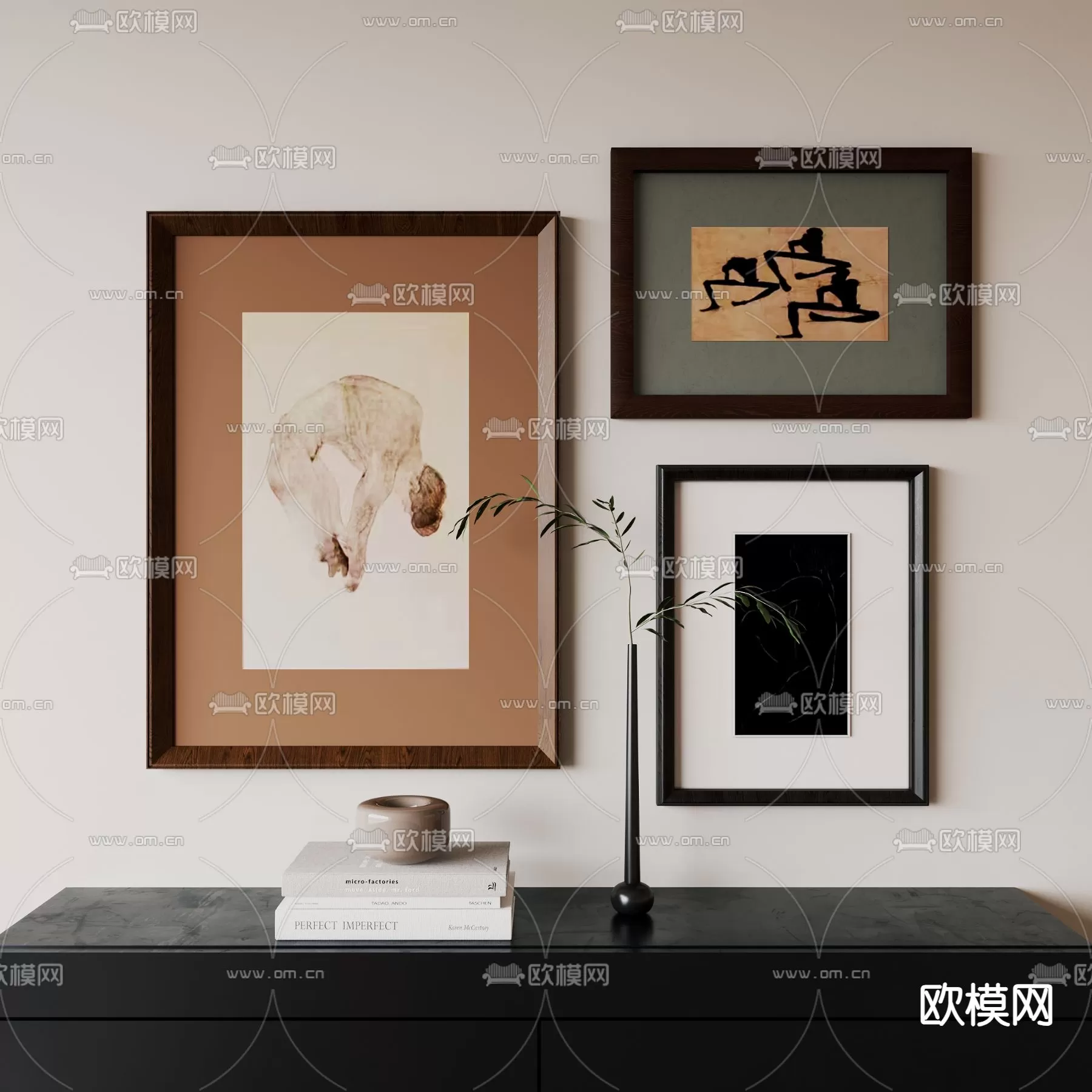 WABI SABI STYLE 3D MODELS – DECOR SETS – 0122