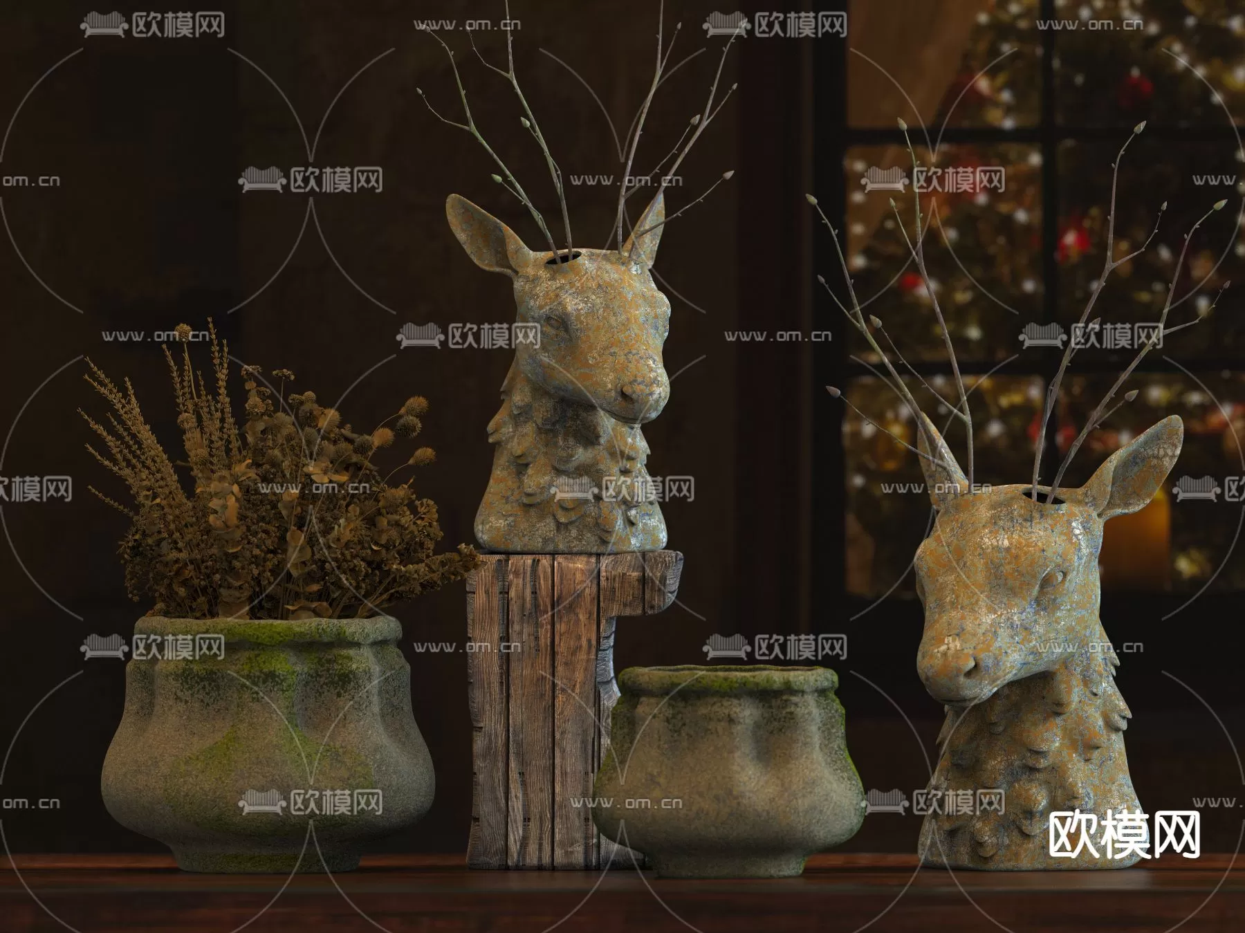 WABI SABI STYLE 3D MODELS – DECOR SETS – 0126