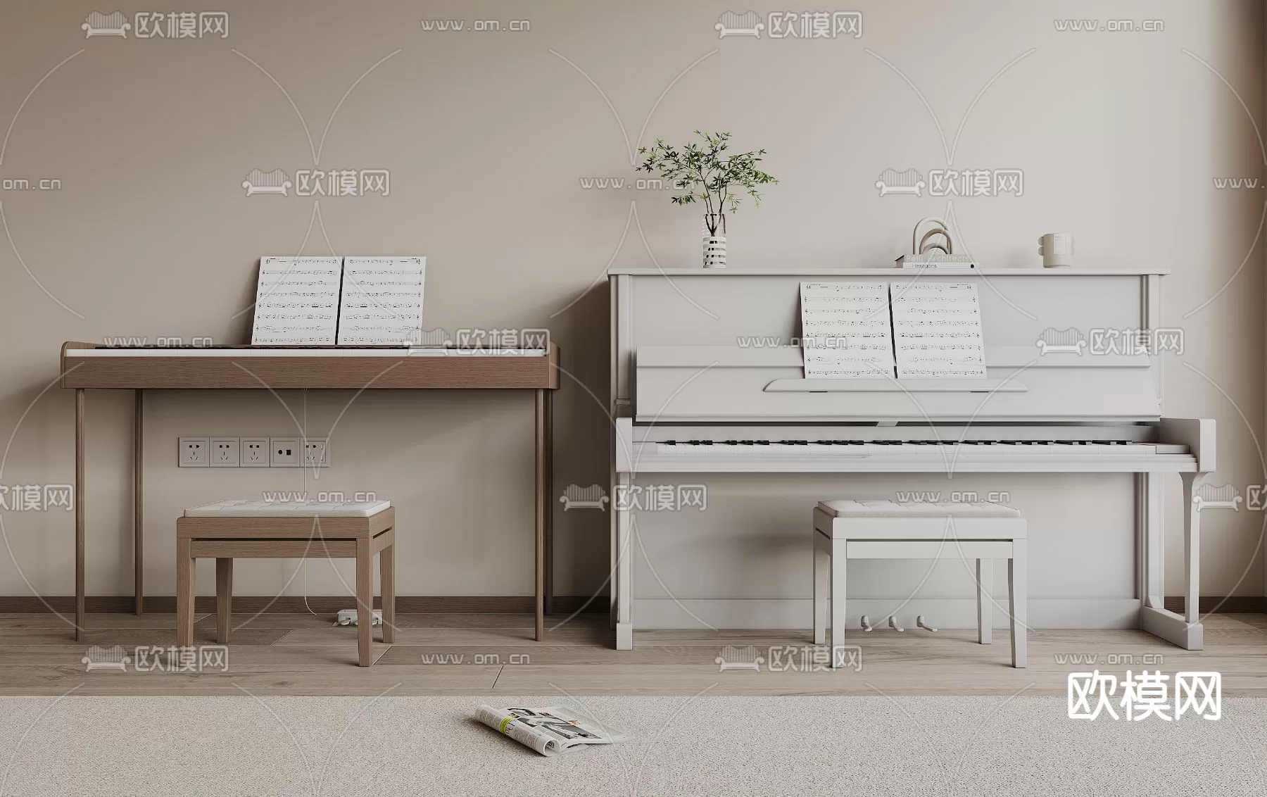 WABI SABI STYLE 3D MODELS – DECOR SETS – 0131